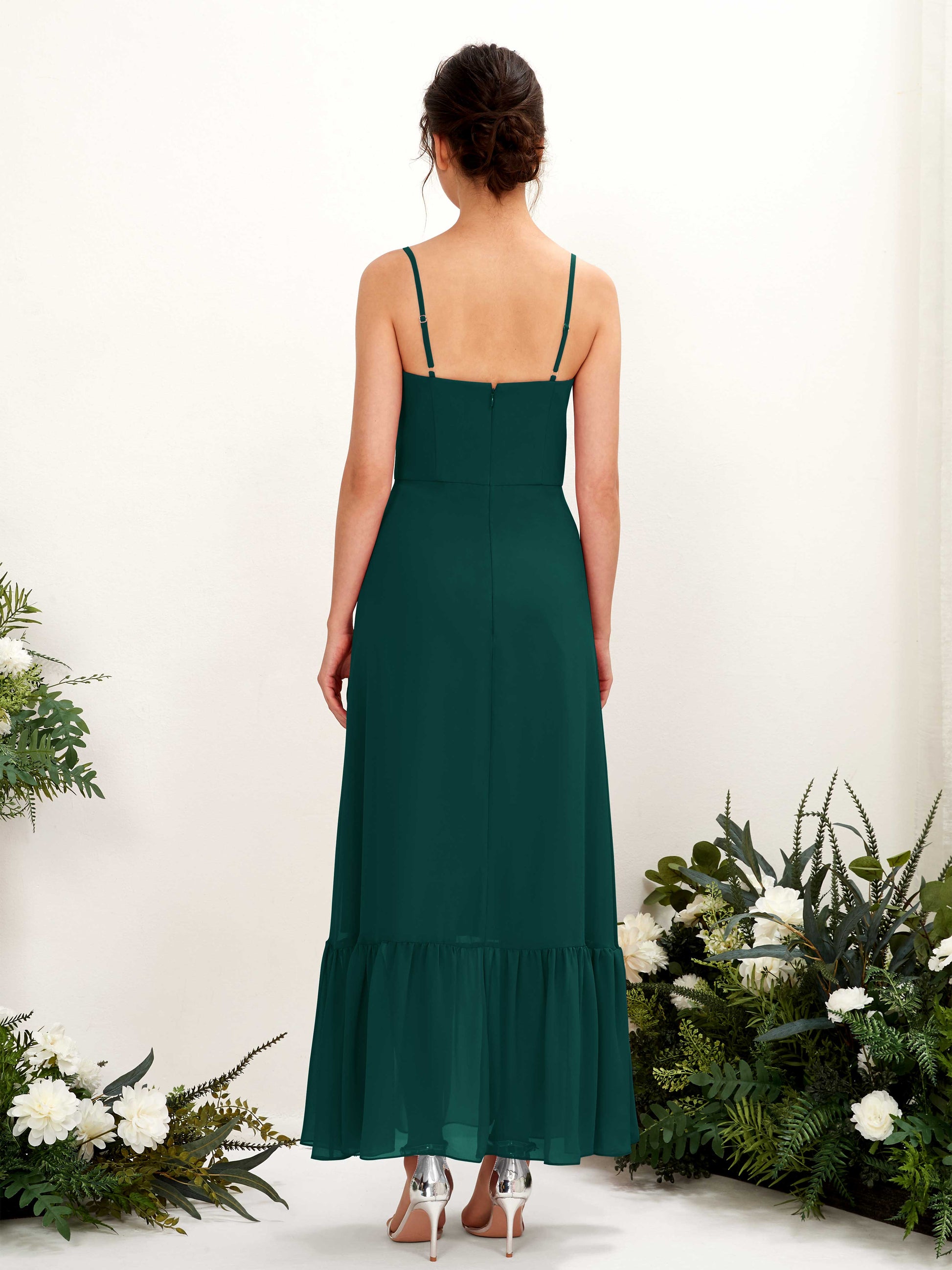 Delia Dark Emerald Sleeveless Maxi Dress