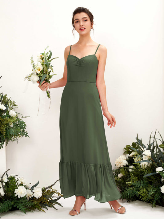 Delia Martini Olive Sleeveless Maxi Dress