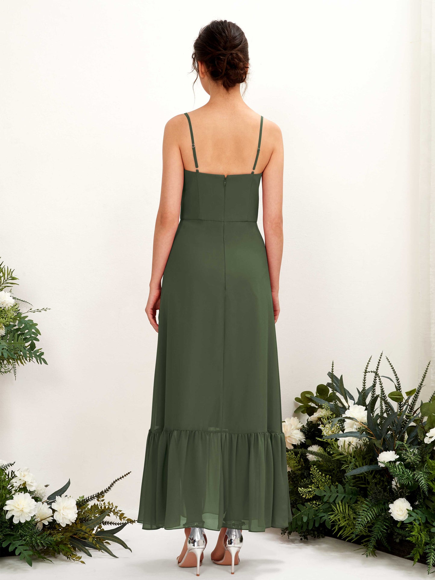 Delia Martini Olive Sleeveless Maxi Dress