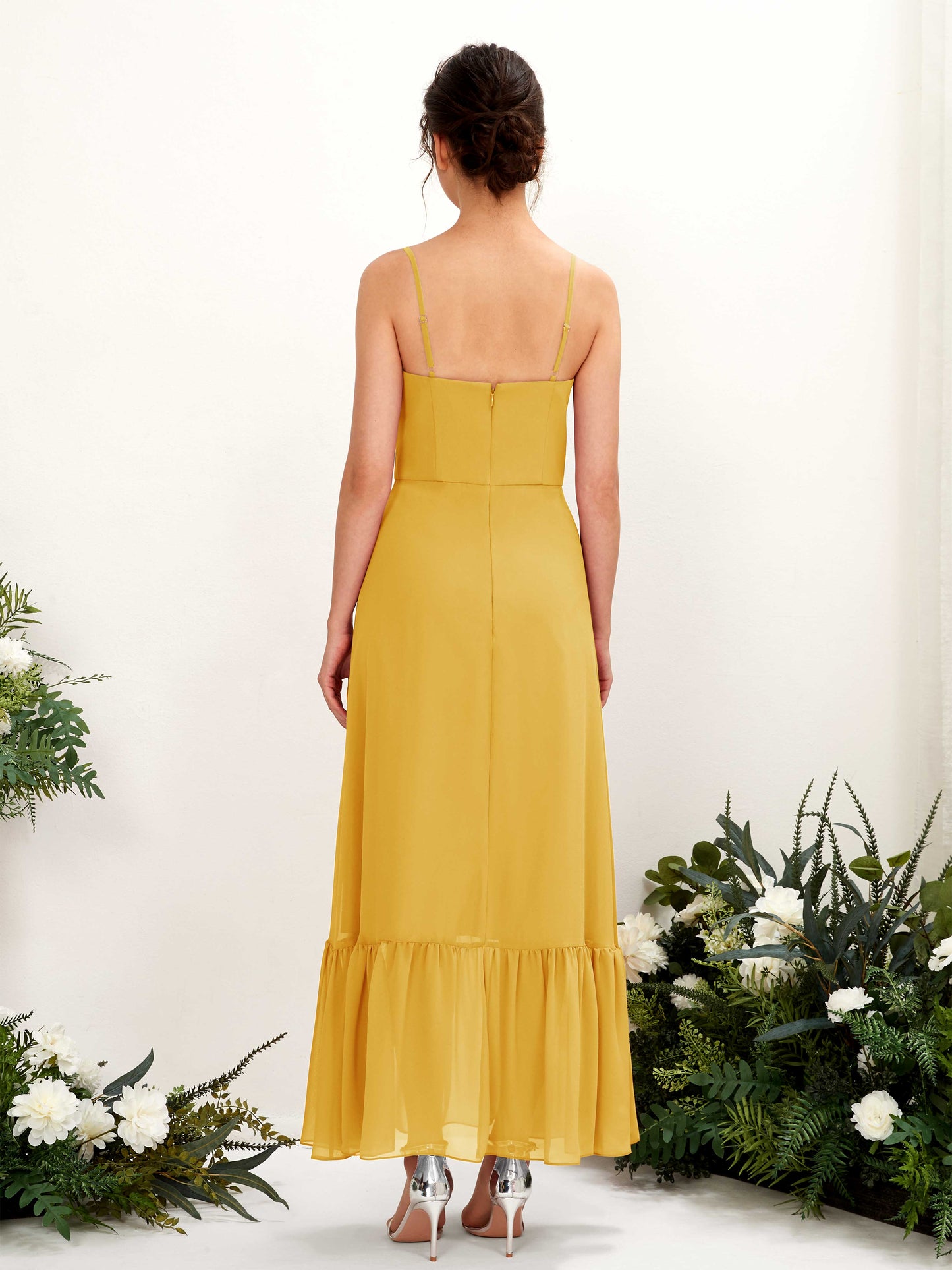 Delia Mustard Yellow Sleeveless Maxi Dress