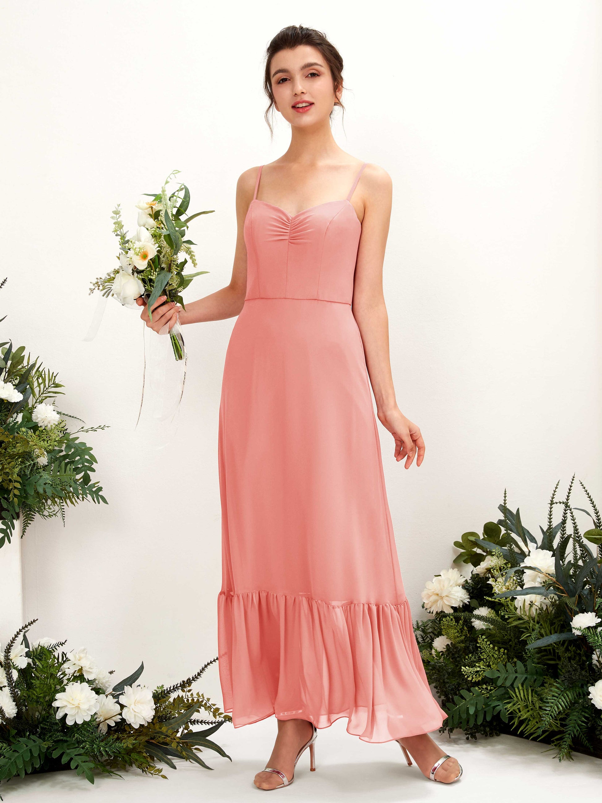 Delia Peach Pink Sleeveless Maxi Dress