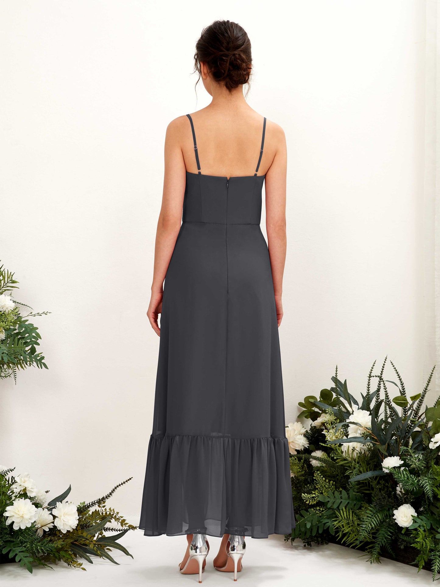 Delia Pewter Sleeveless Maxi Dress