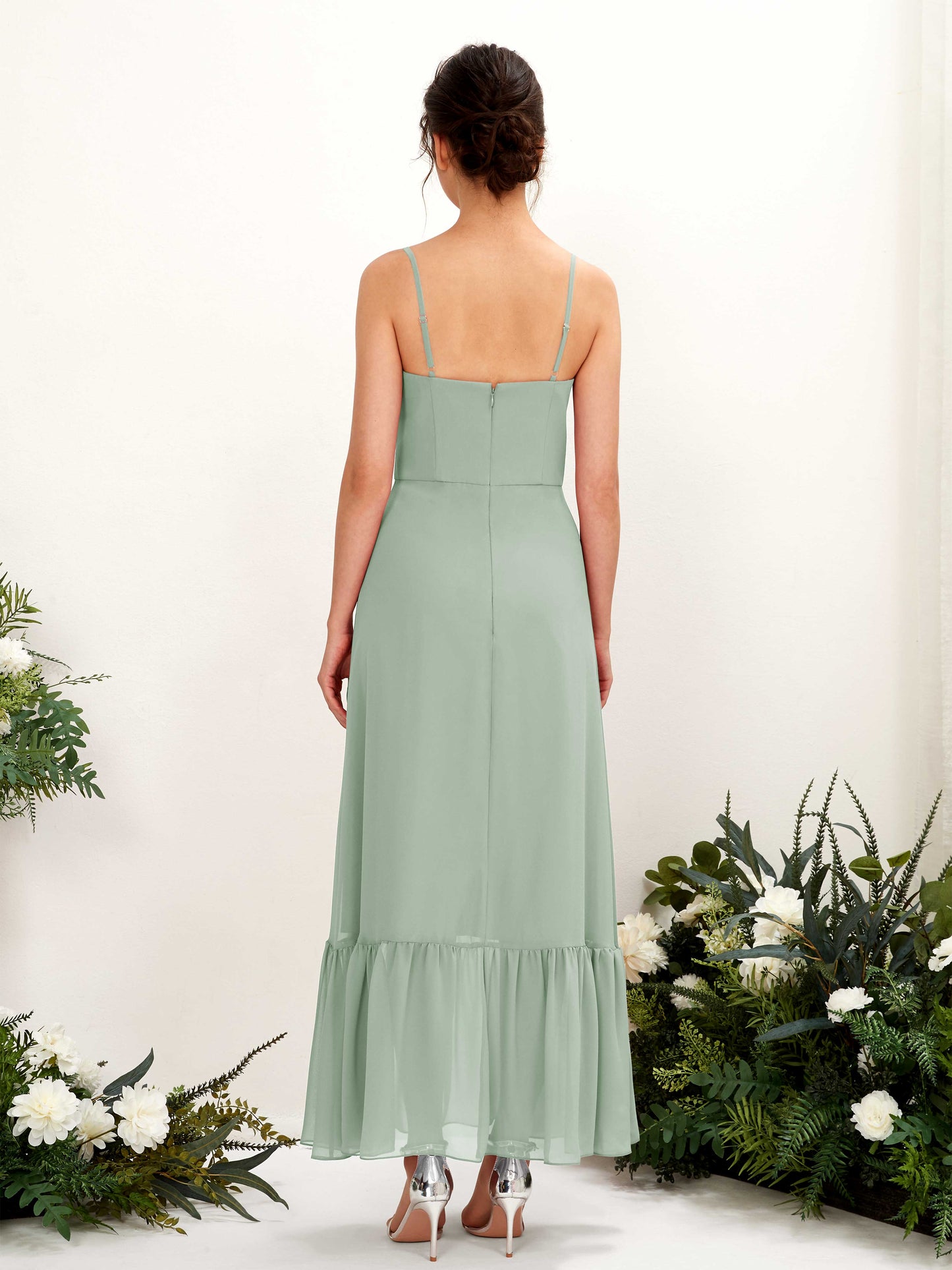 Delia Sage Green Sleeveless Maxi Dress