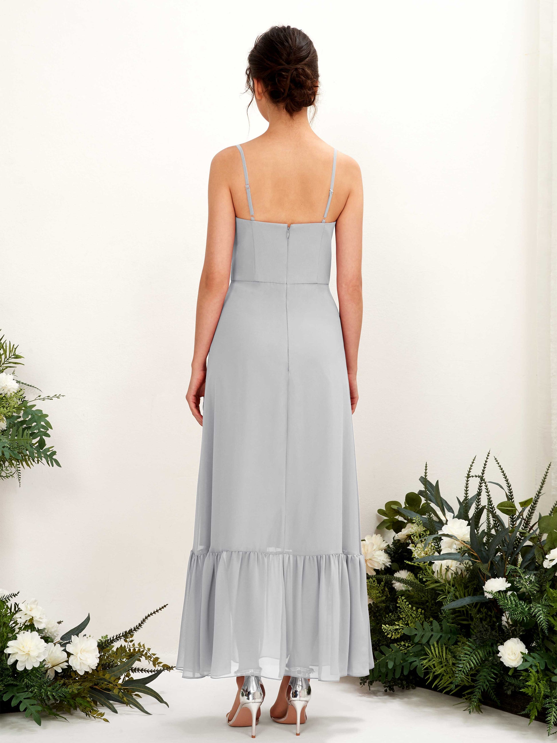 Delia Silver Sleeveless Maxi Dress