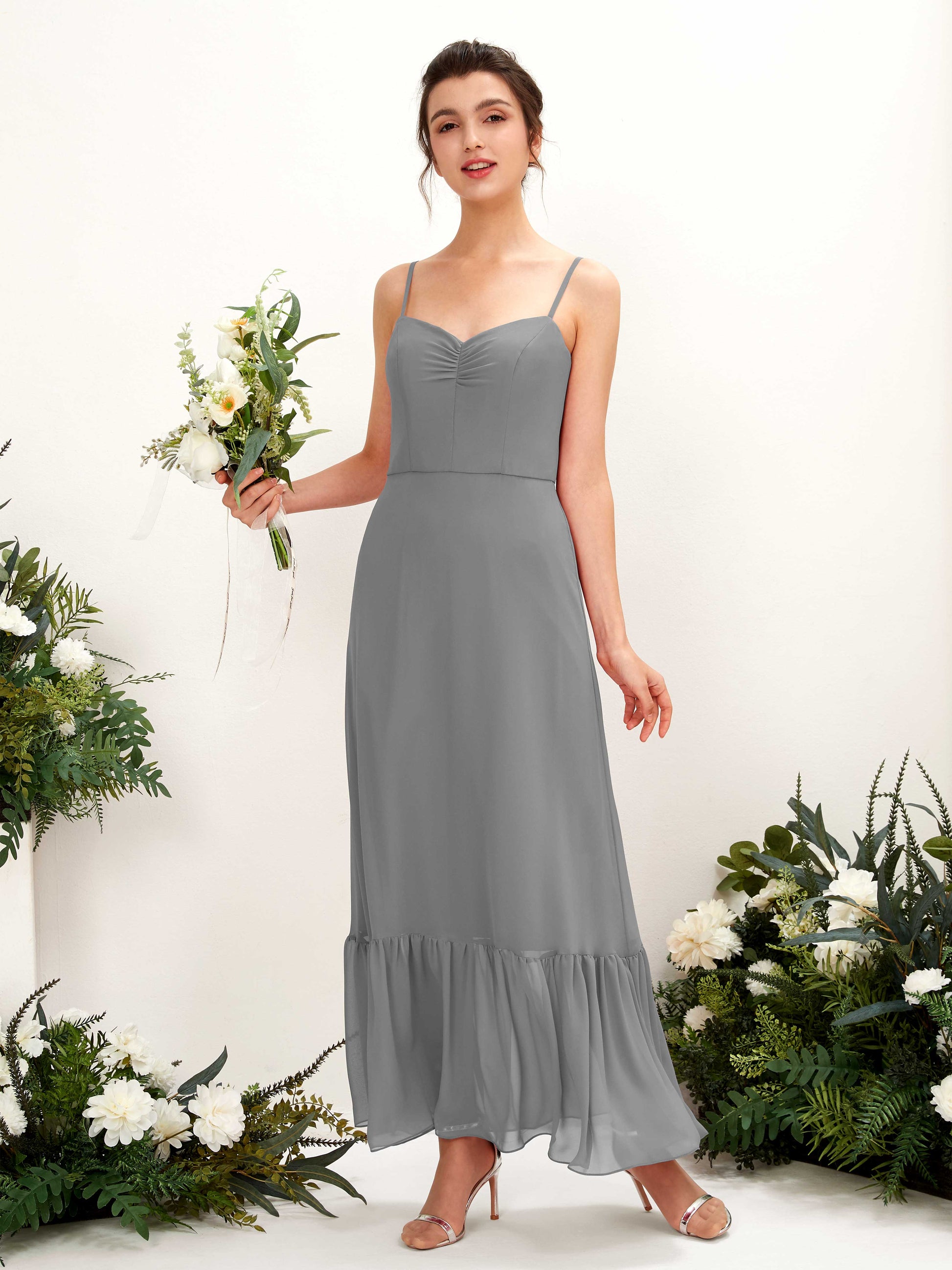 Delia Steel Gray Sleeveless Maxi Dress