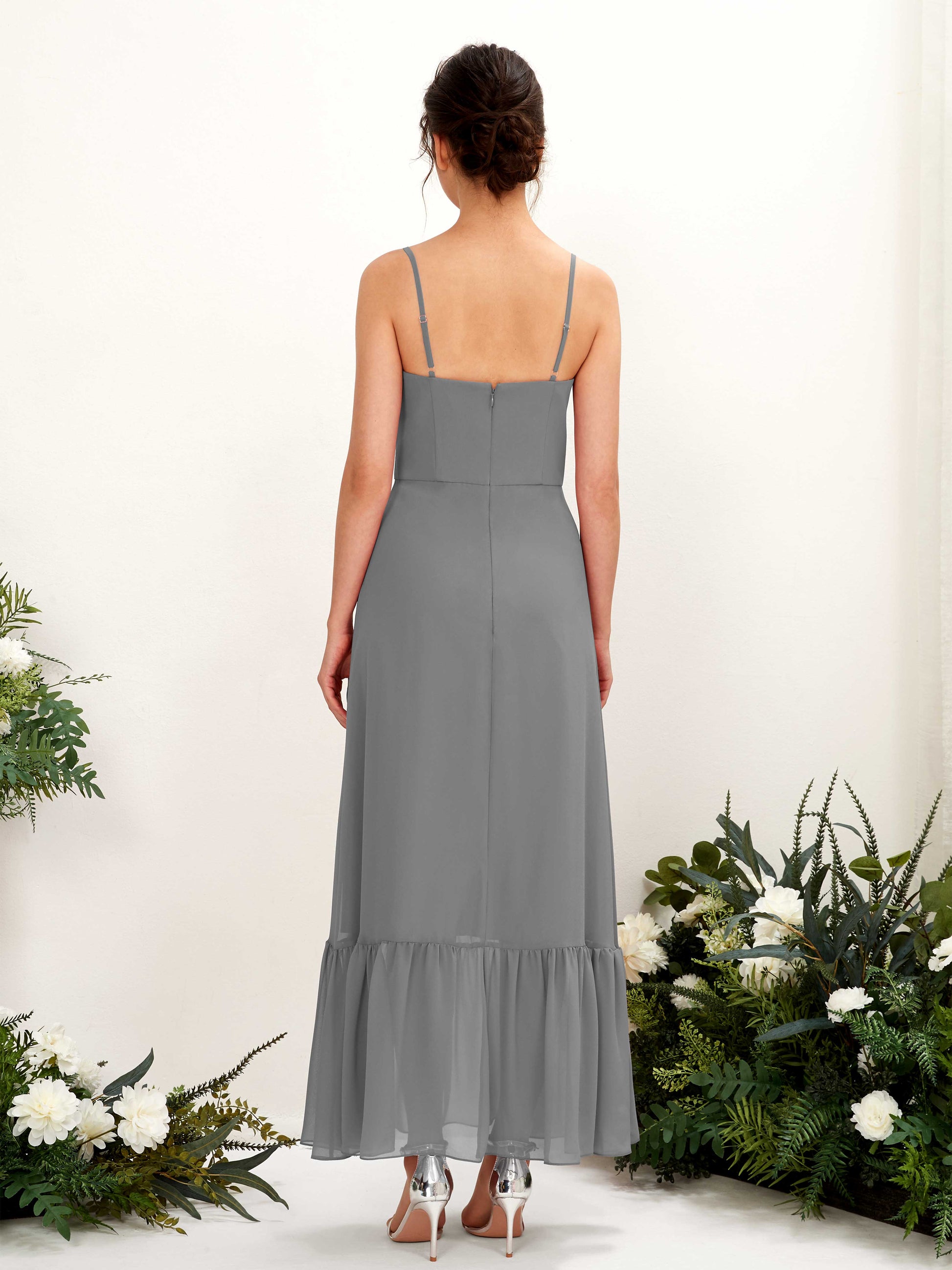 Delia Steel Gray Sleeveless Maxi Dress