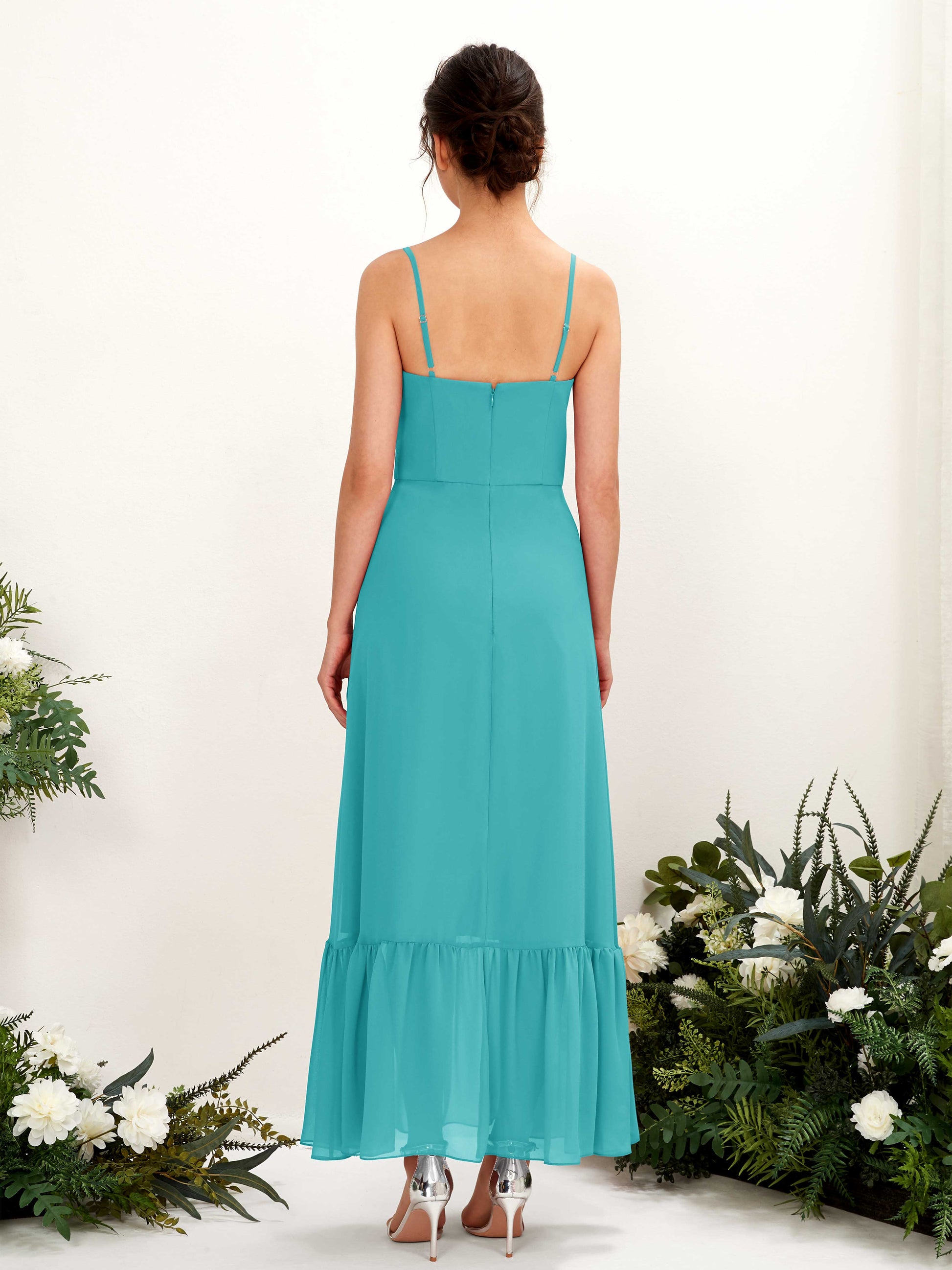 Delia Turquoise Sleeveless Maxi Dress