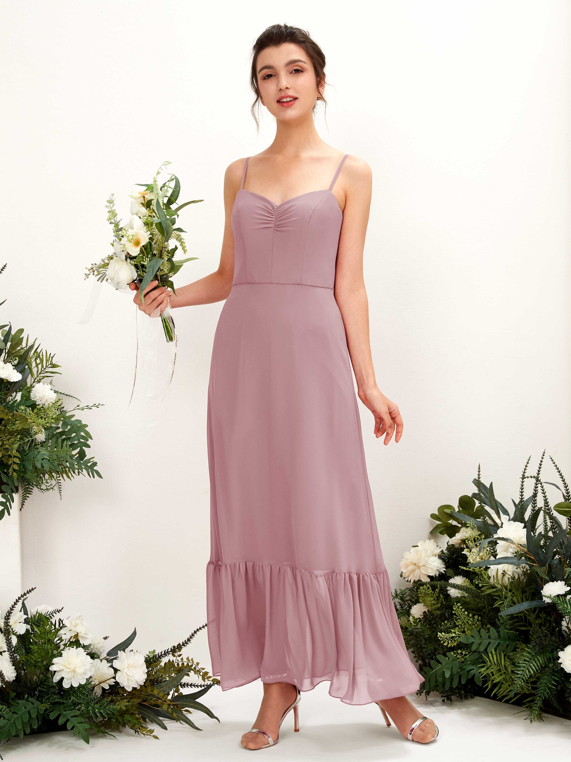 Delia Vintage Mauve Sleeveless Maxi Dress