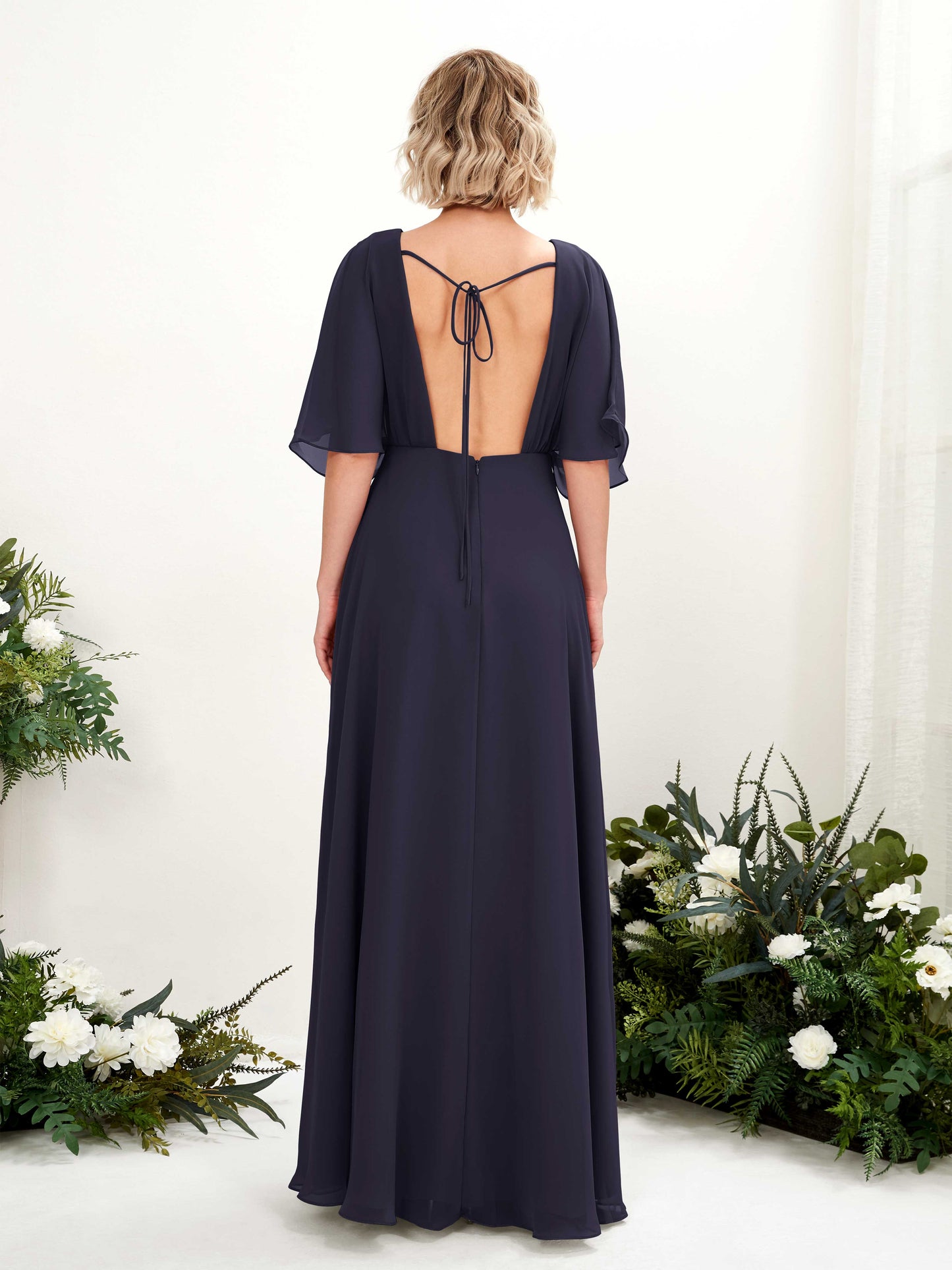 Dhea Dark Navy Maxi Dress