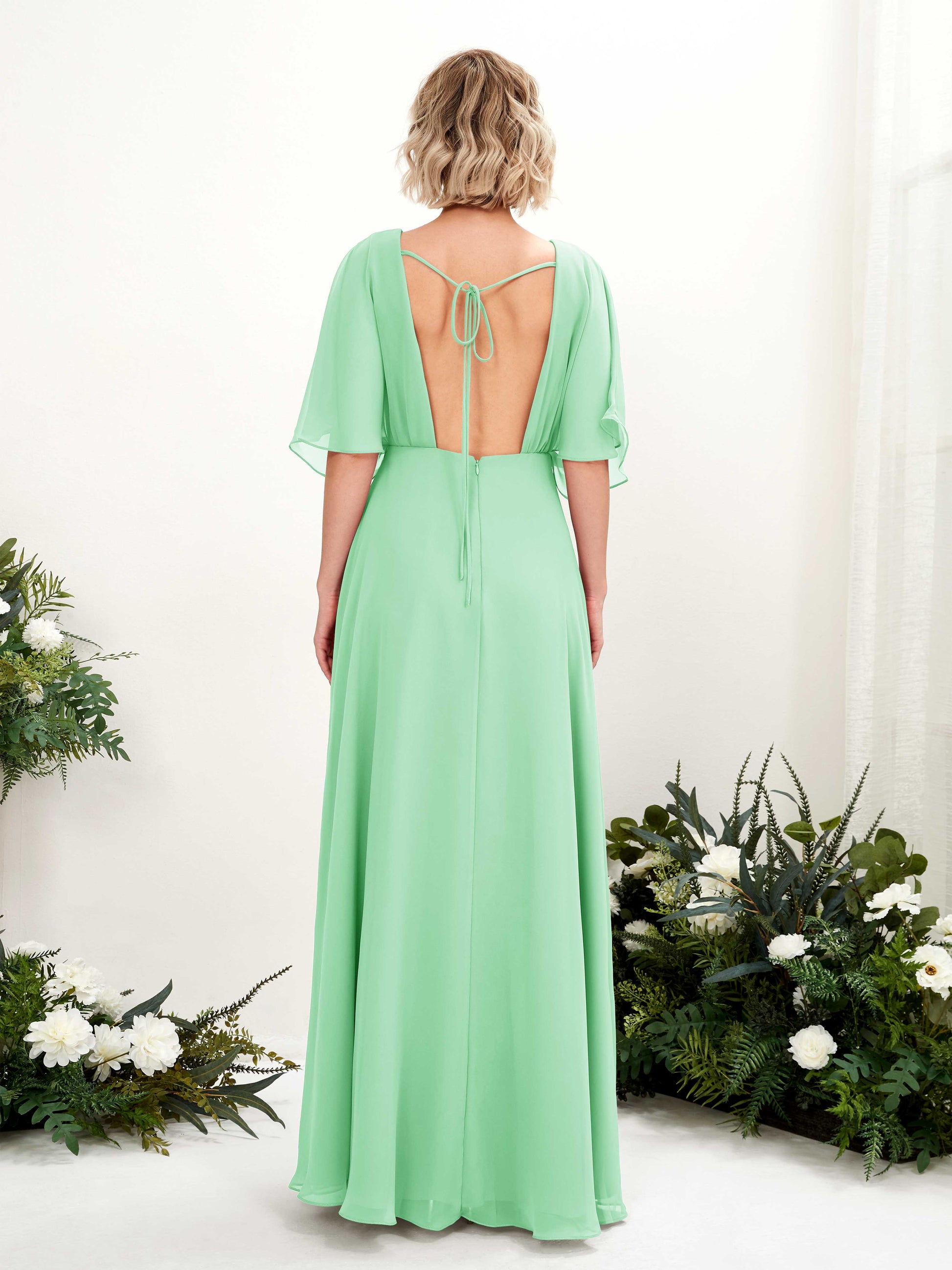 Dhea Mint Green Maxi Dress