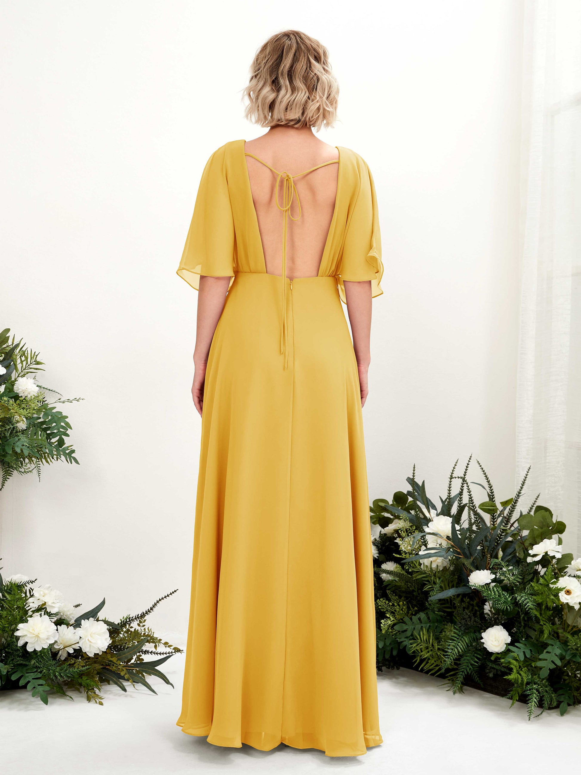 Dhea Mustard Yellow Maxi Dress