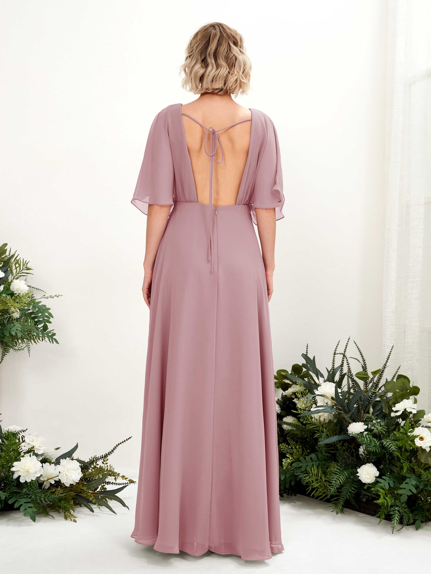 Dhea Vintage Mauve Maxi Dress