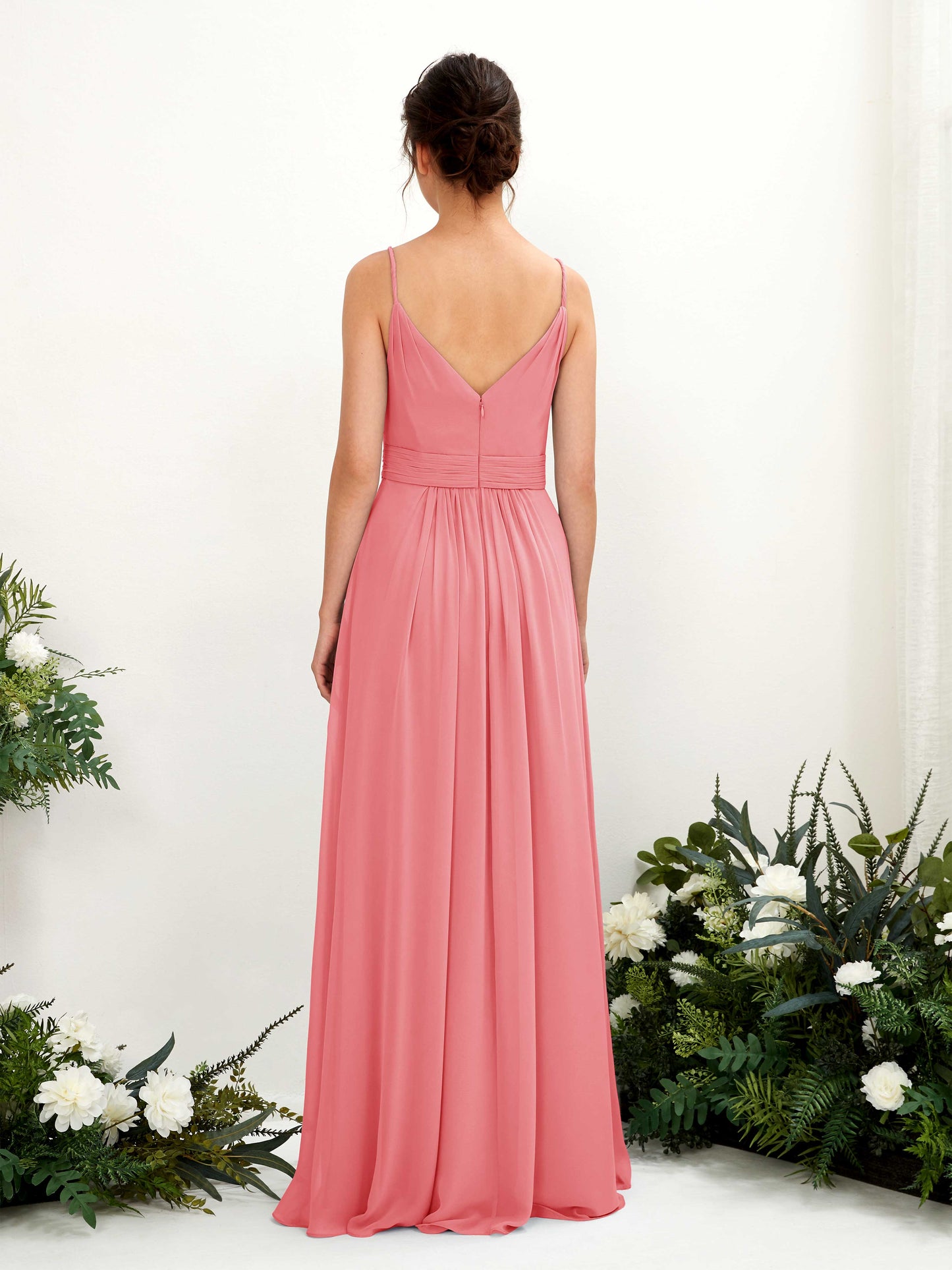 Dira Coral Pink Sleeveless Maxi Dress