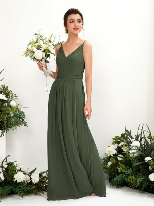 Dira Martini Olive Sleeveless Maxi Dress