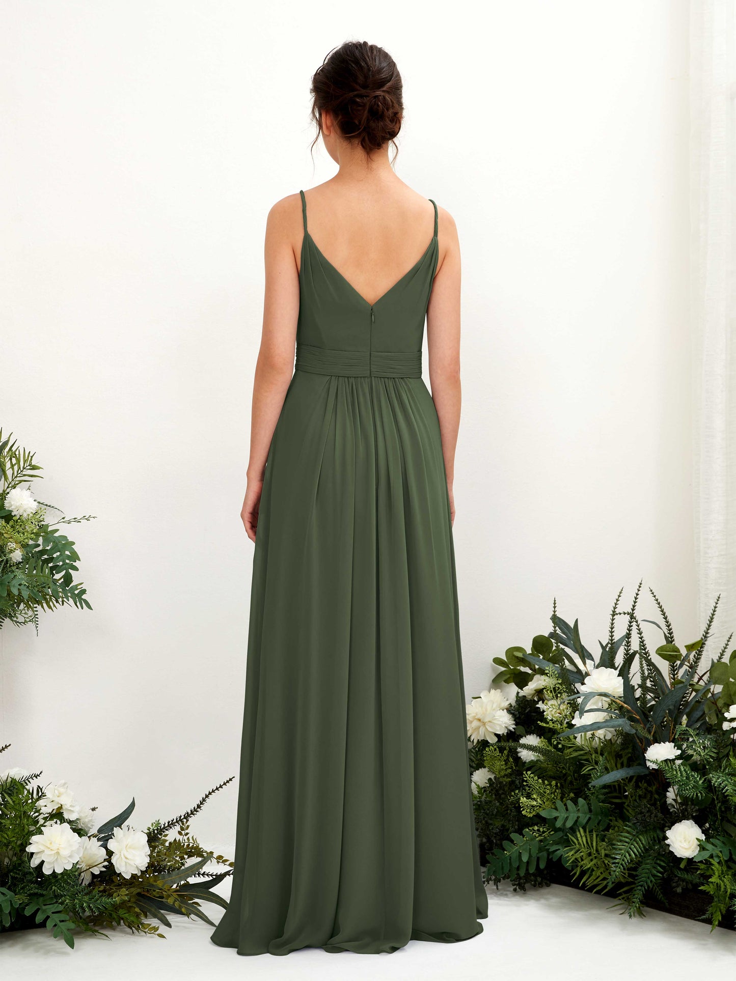 Dira Martini Olive Sleeveless Maxi Dress