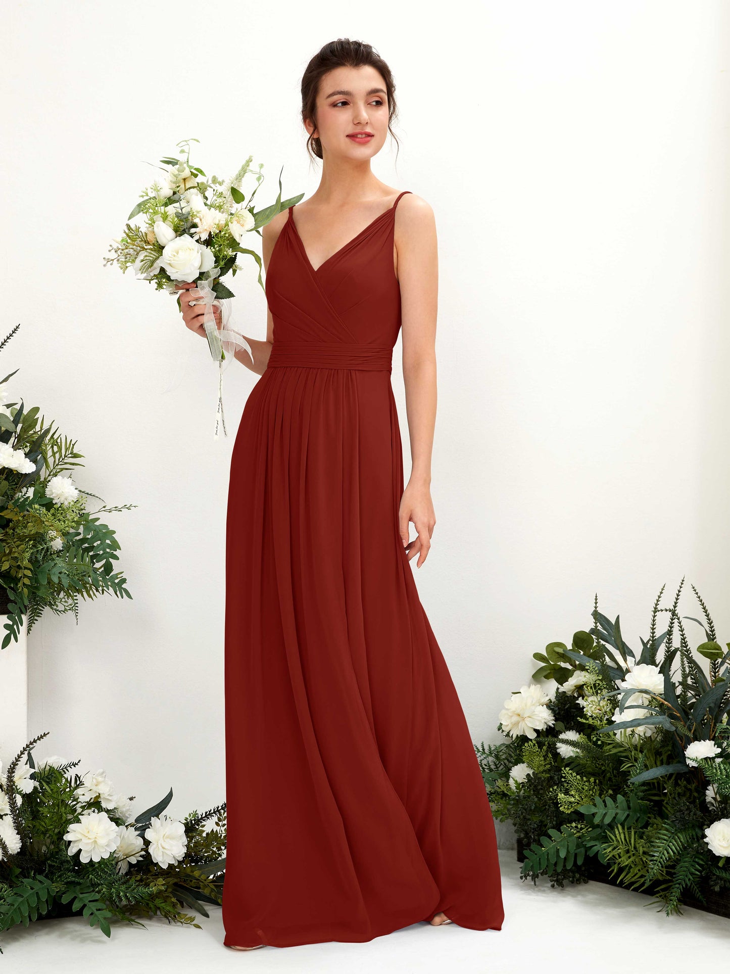 Dira Rust Sleeveless Maxi Dress