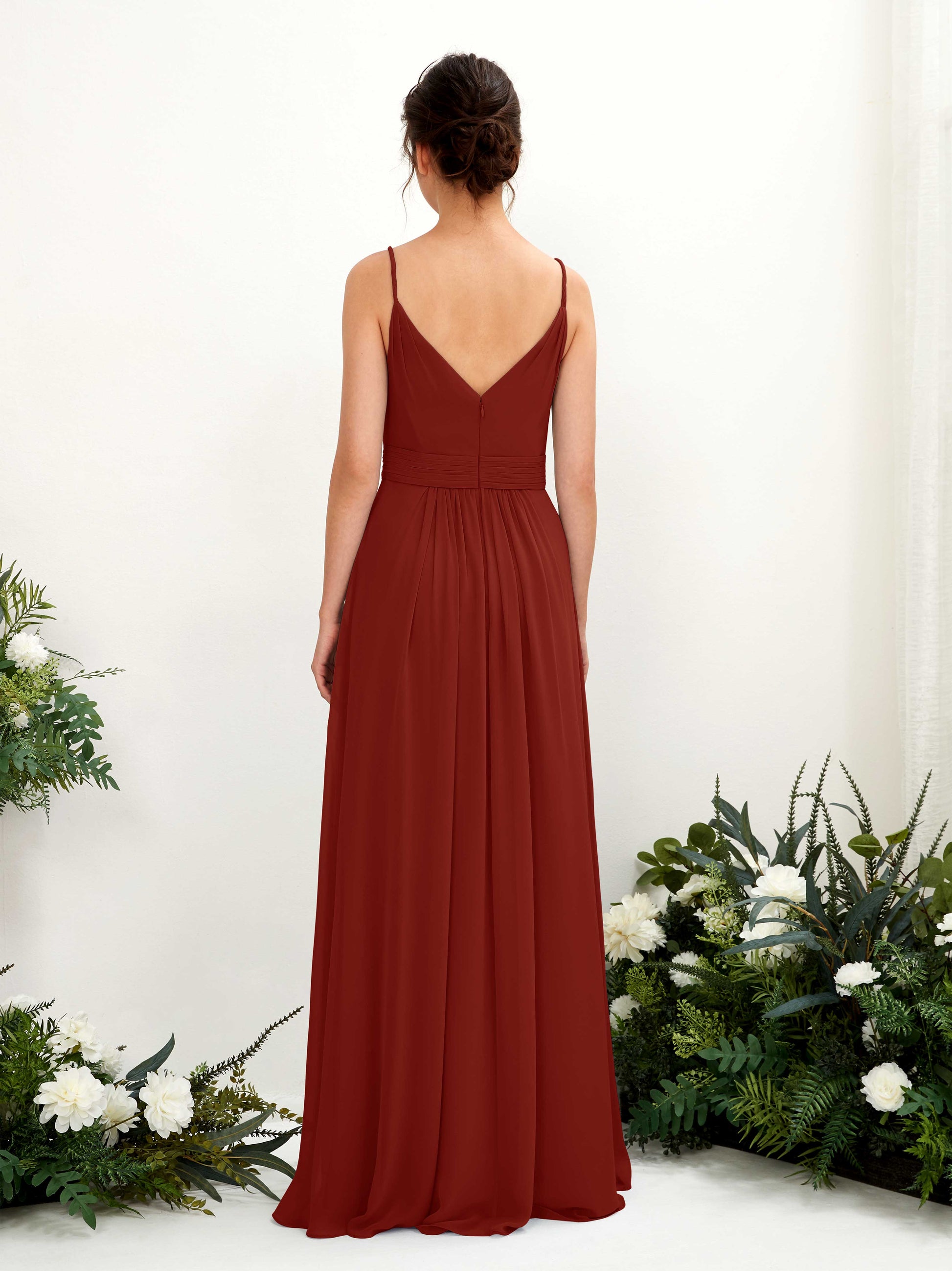 Dira Rust Sleeveless Maxi Dress