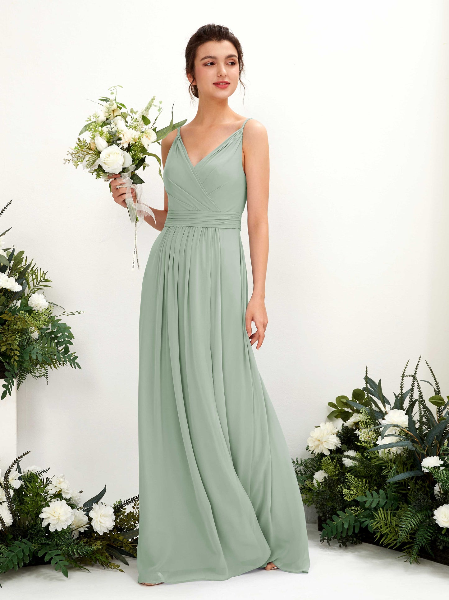 Dira Sage Green Sleeveless Maxi Dress