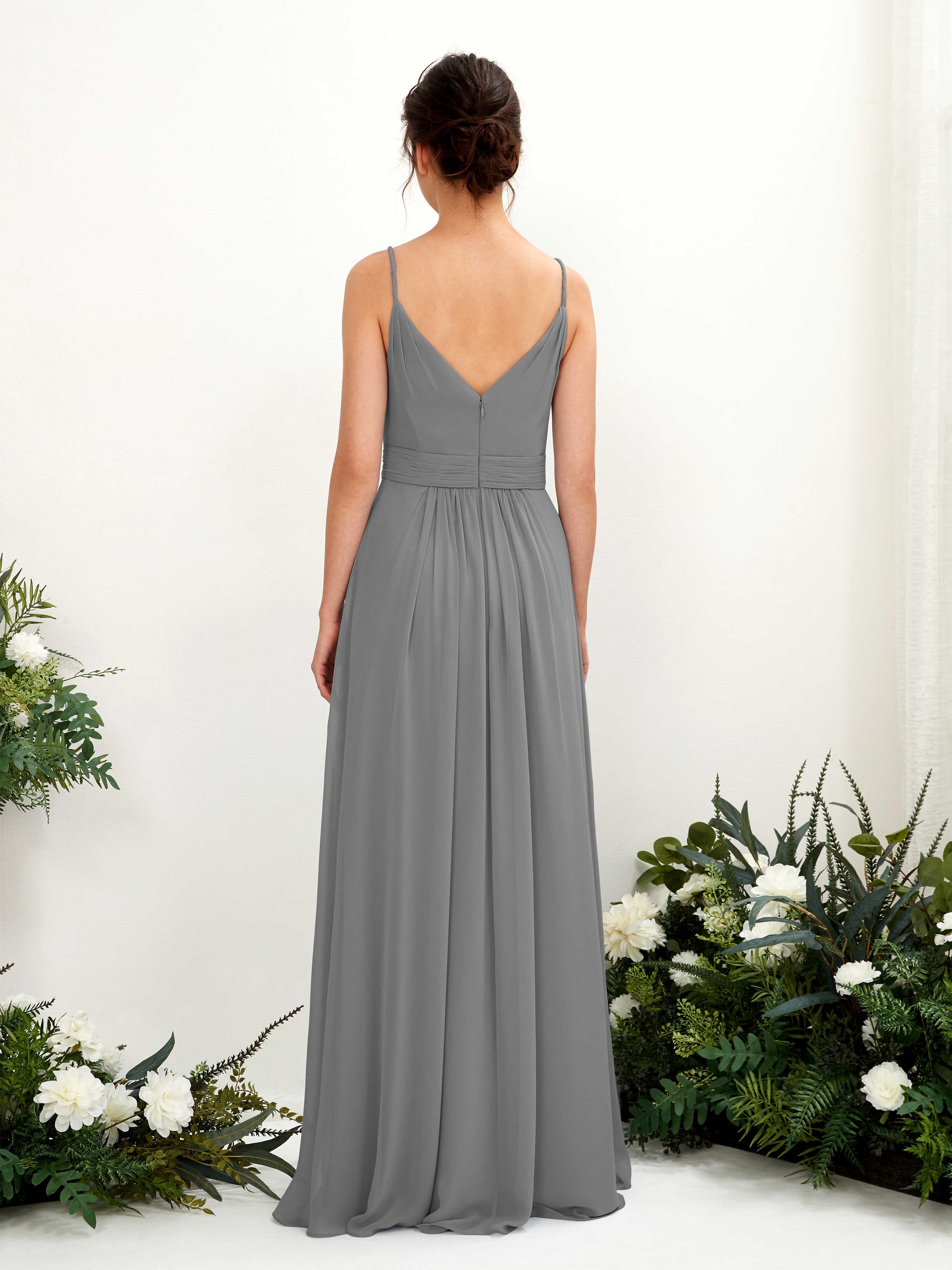 Dira Steel Gray Sleeveless Maxi Dress