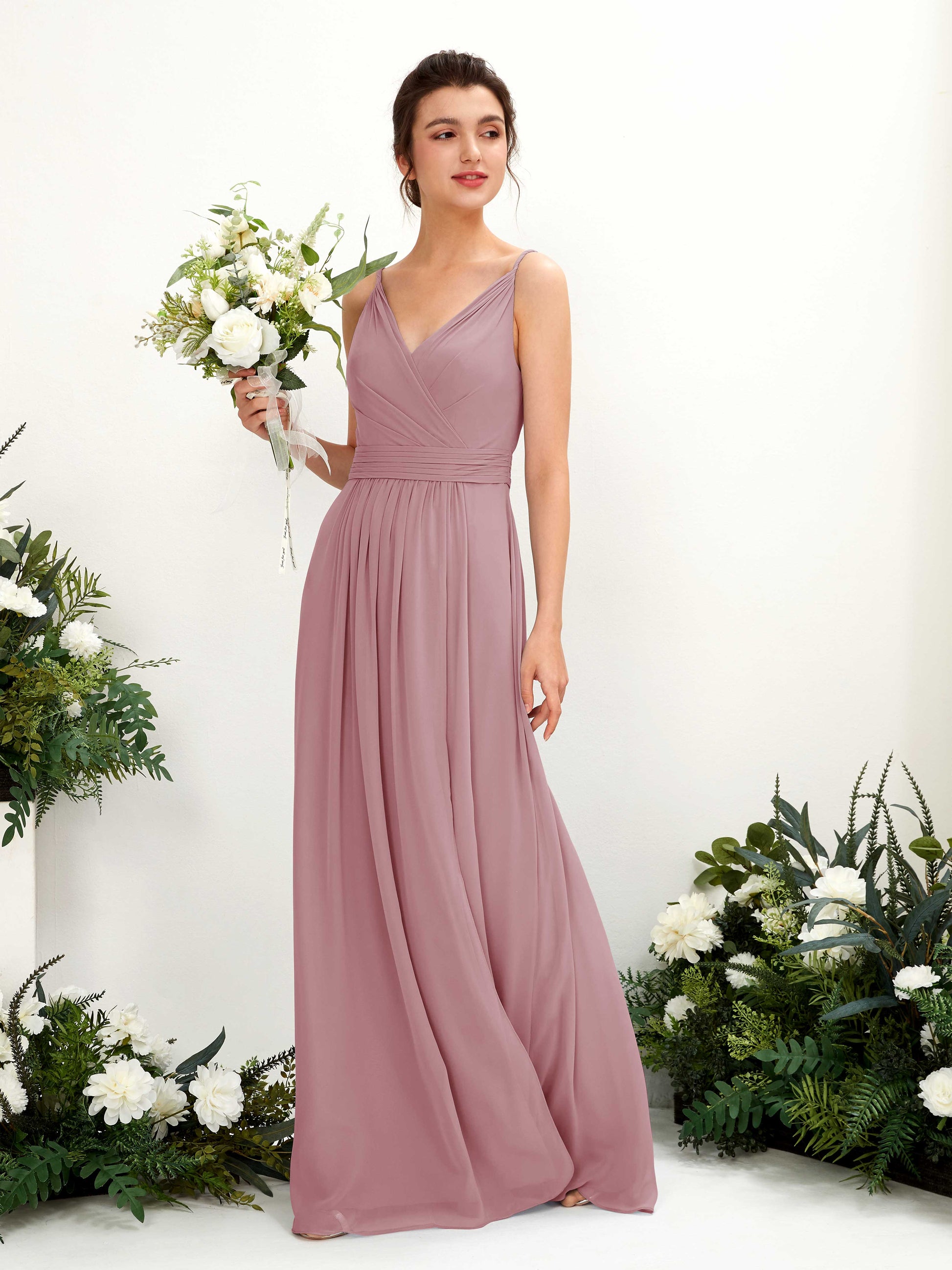 Dira Vintage Mauve Sleeveless Maxi Dress