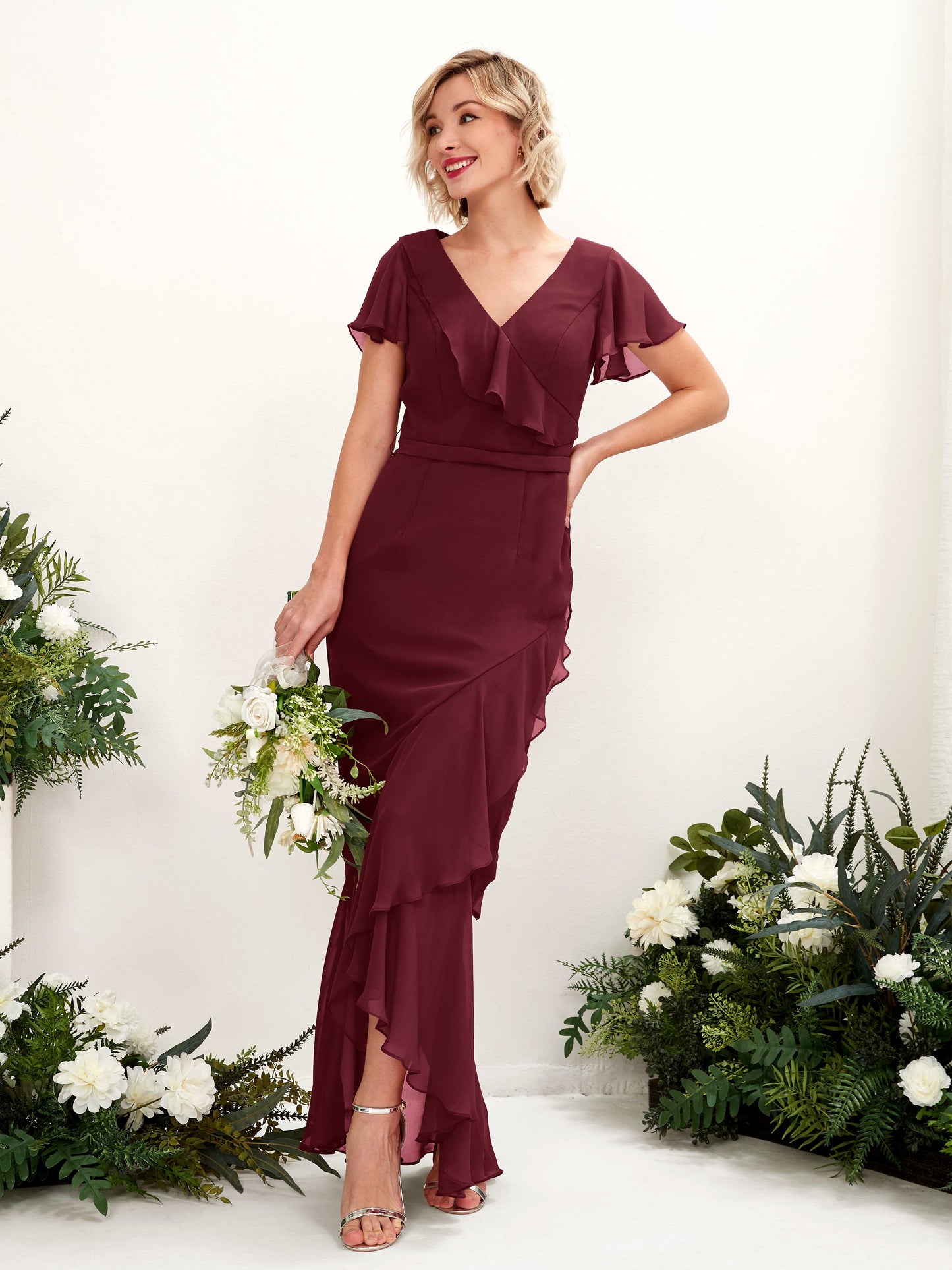 Eartha Burgundy Maxi Dress