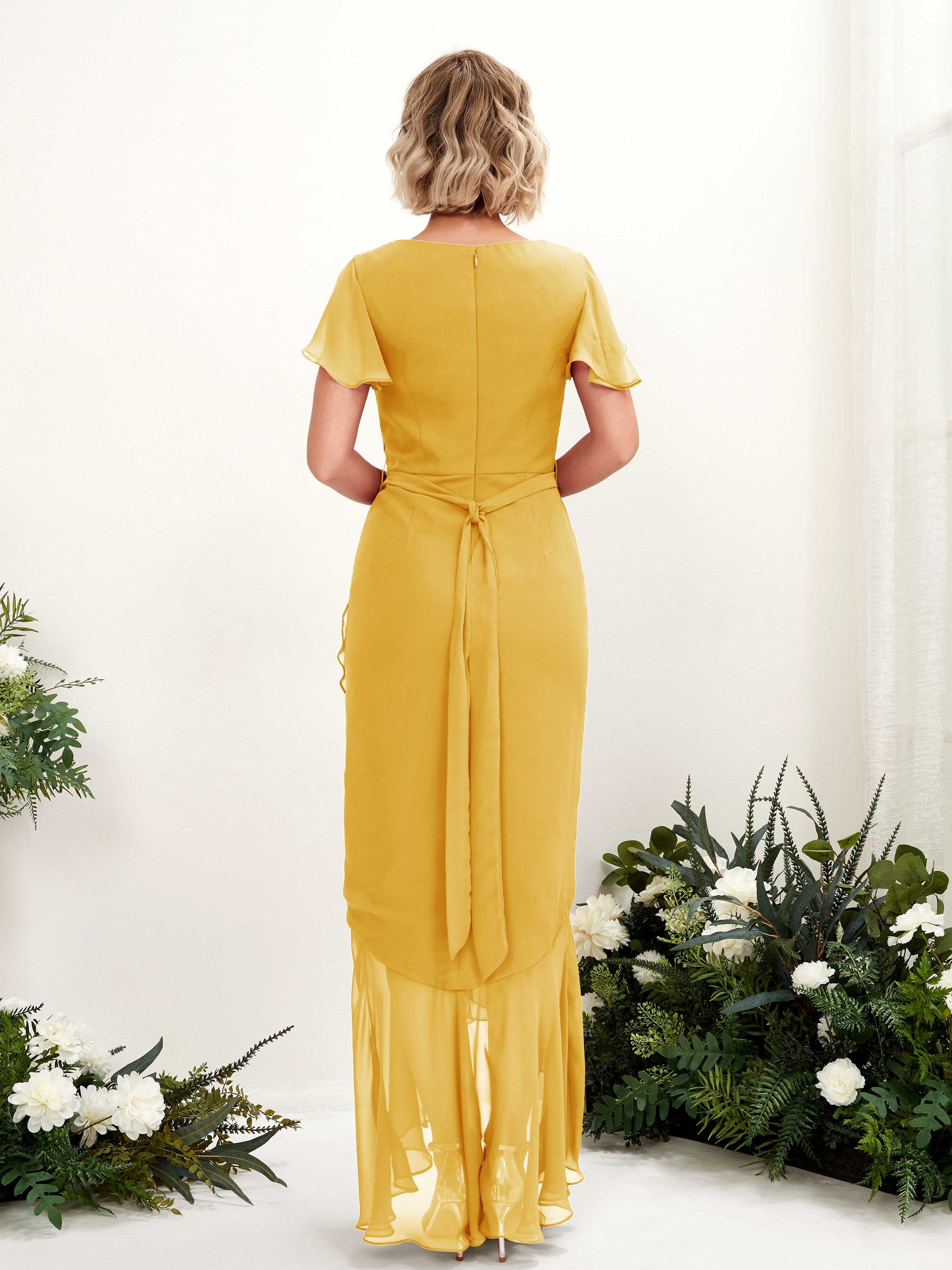 Eartha Mustard Yellow Maxi Dress