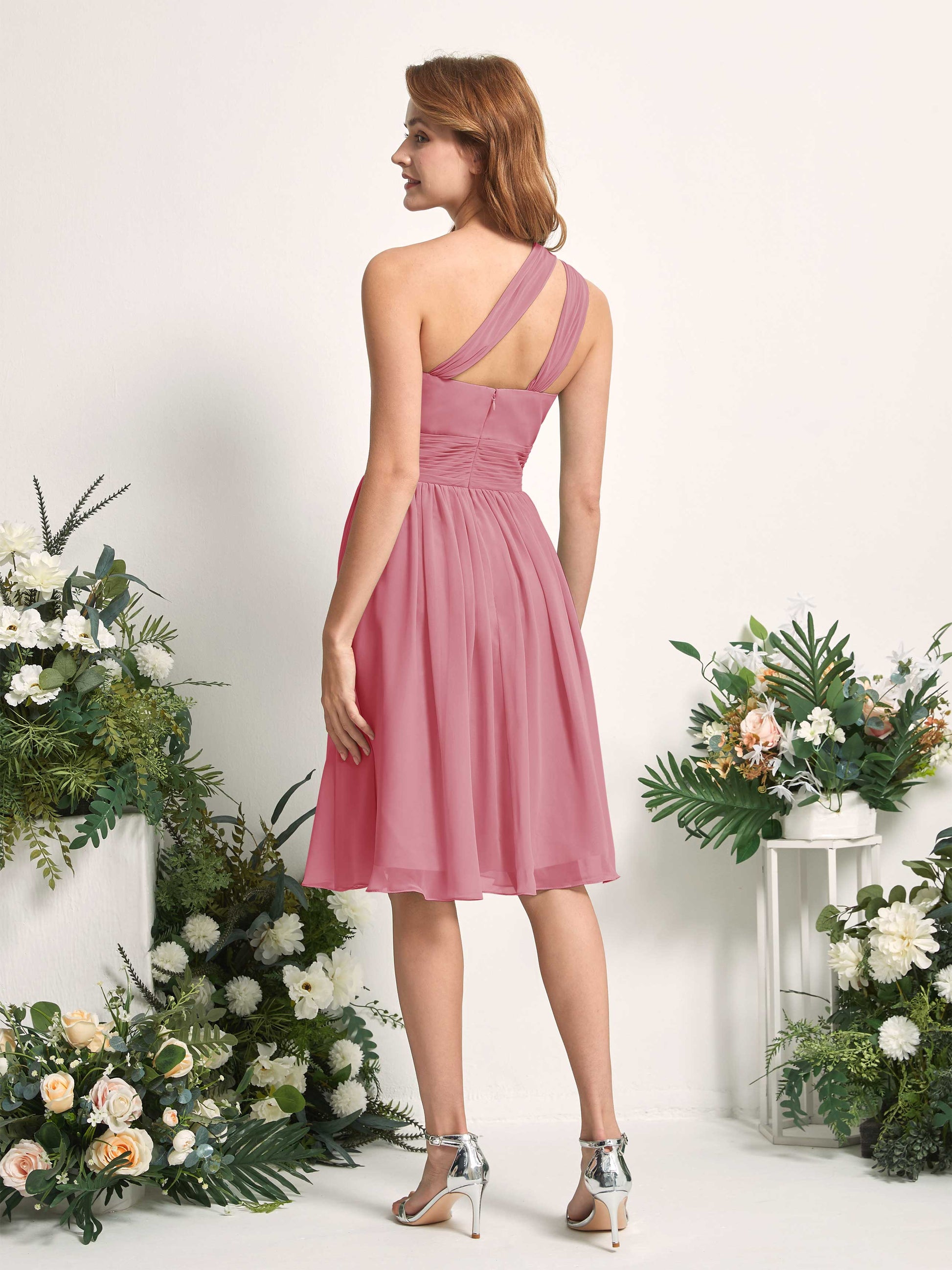 Echo Desert Rose One Shoulder Midi Dress