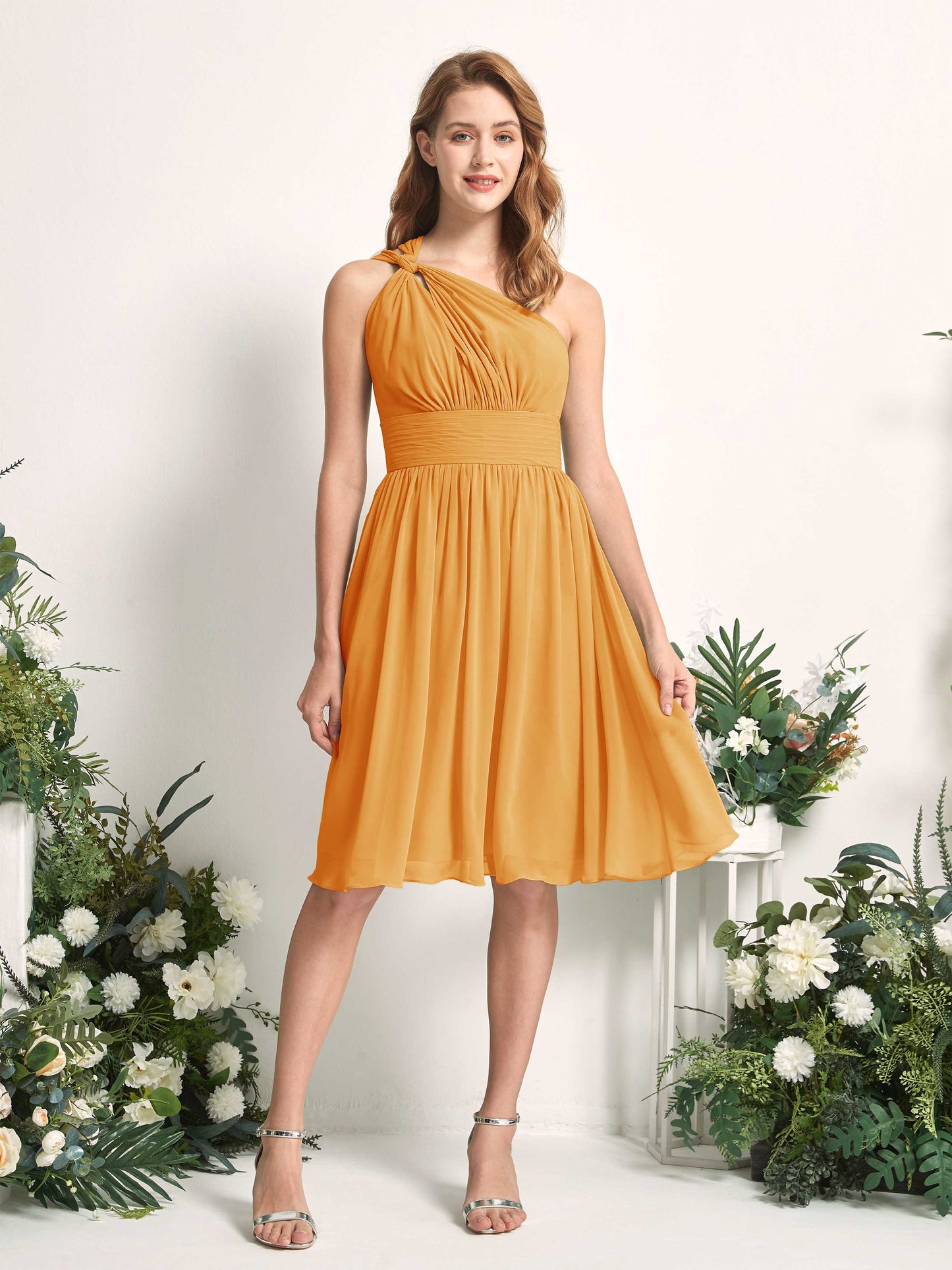 Echo Mango One Shoulder Midi Dress