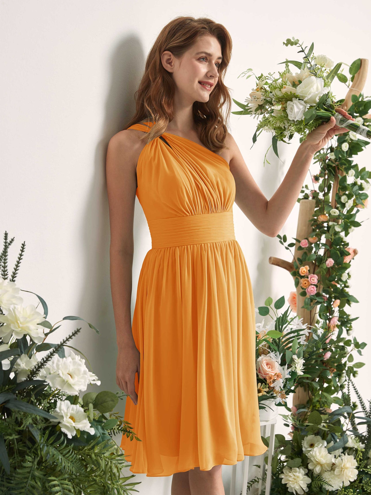 Echo Mango One Shoulder Midi Dress