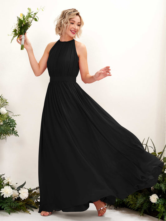 Eden Black Halter Maxi Dress