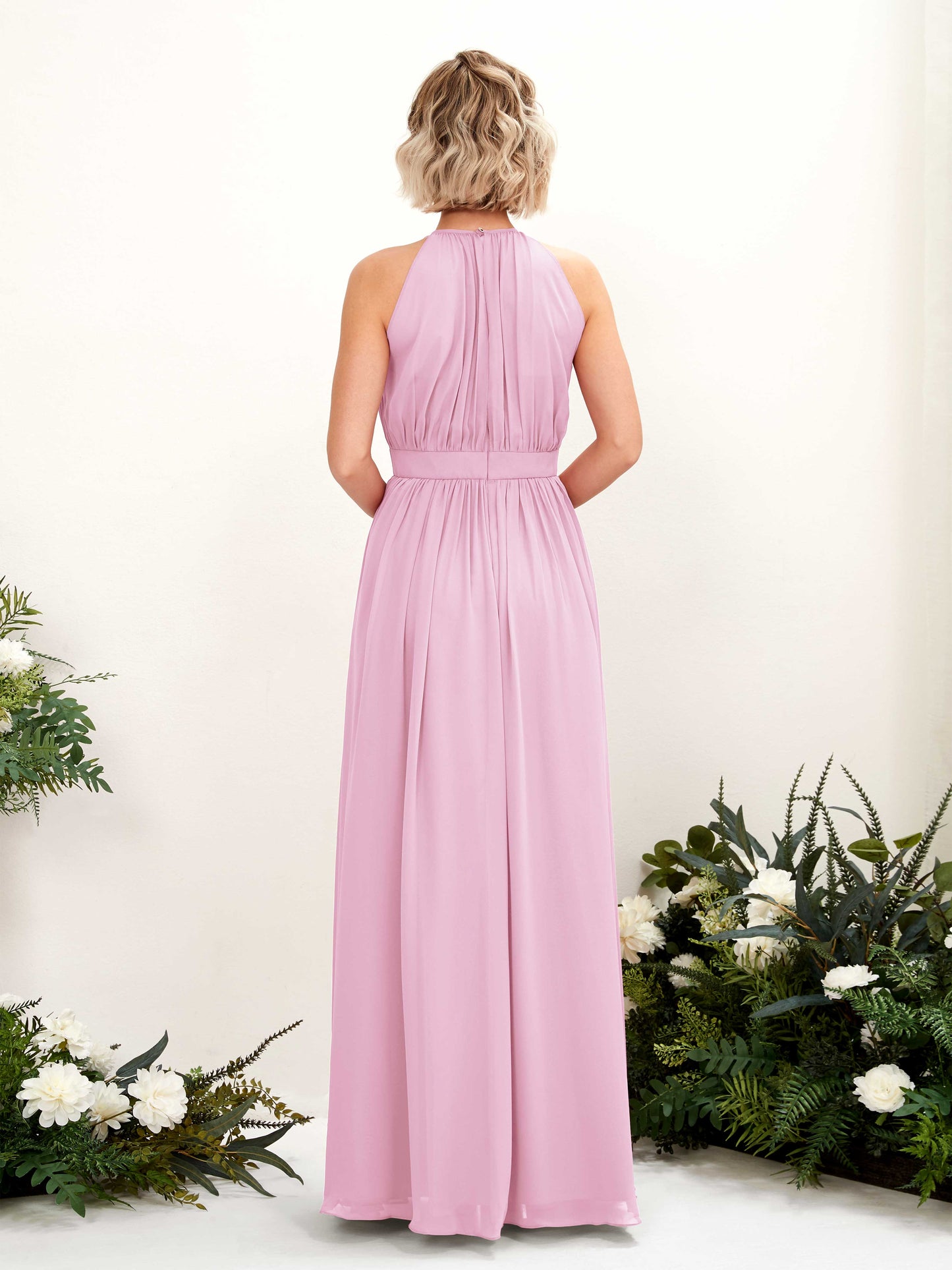 Eden Candy Pink Halter Maxi Dress