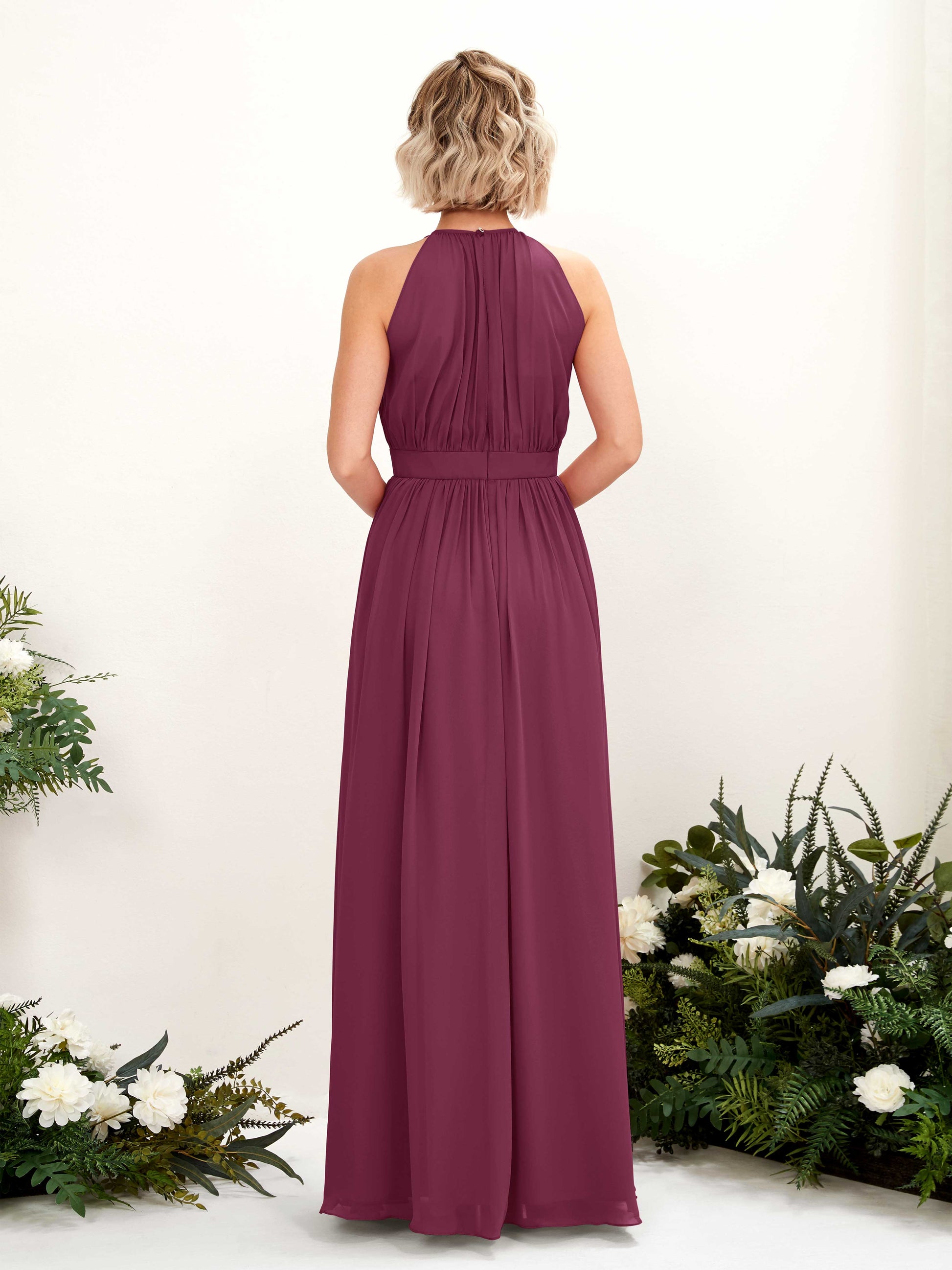 Eden Chianti Halter Maxi Dress