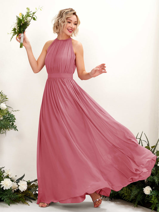 Eden Desert Rose Halter Maxi Dress