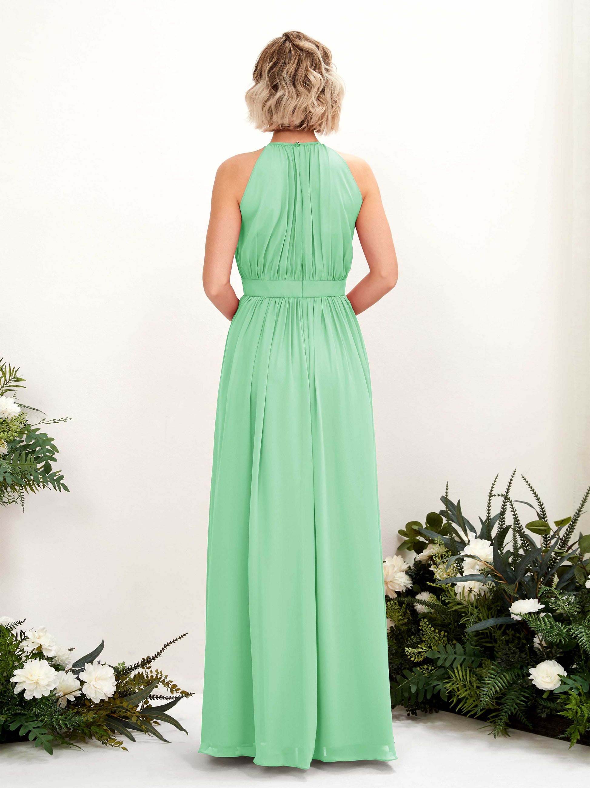 Eden Mint Green Halter Maxi Dress