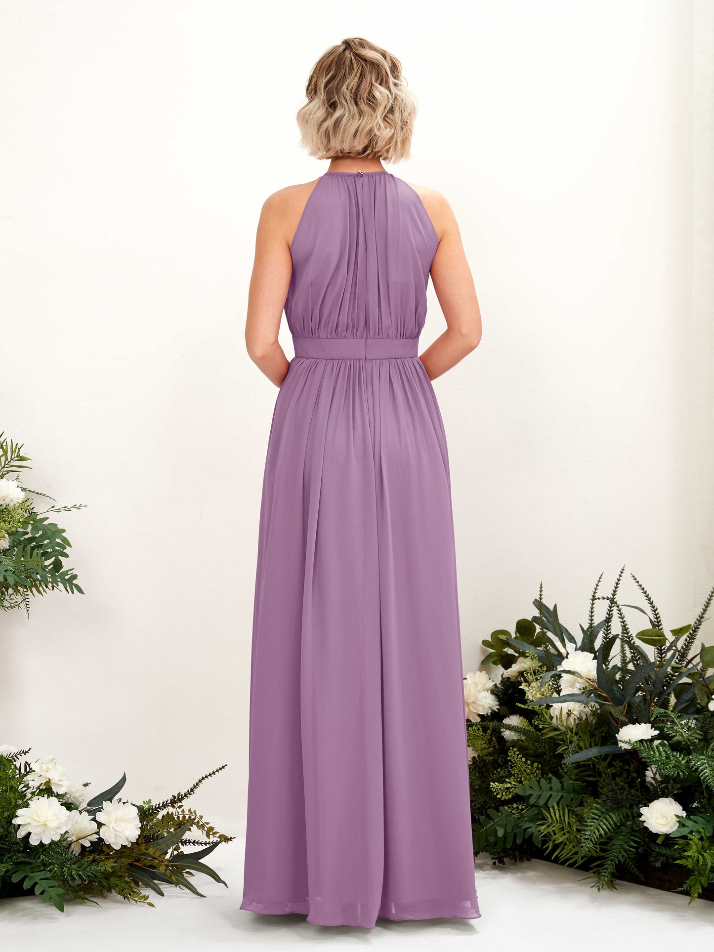 Eden Orchid Mist Halter Maxi Dress