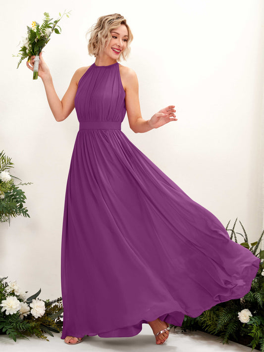 Eden Purple Halter Maxi Dress