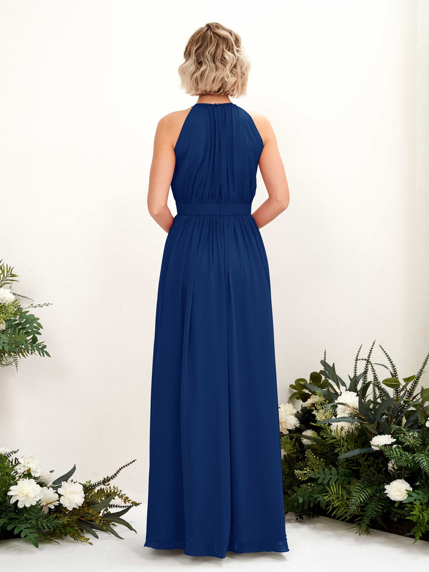 Eden Royal Blue Halter Maxi Dress