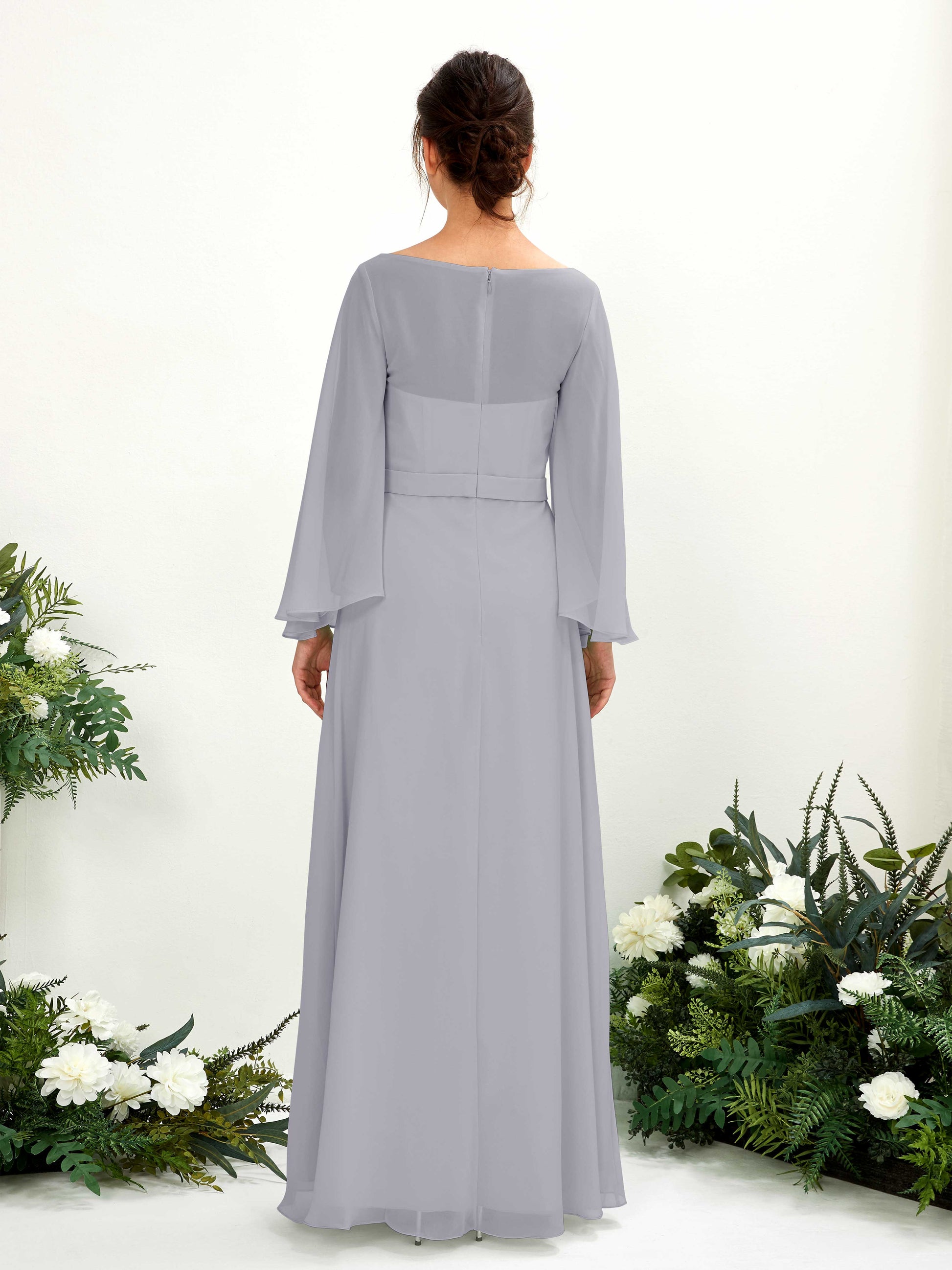 Elie Dusty Lavender Long Sleeve Maxi Dress