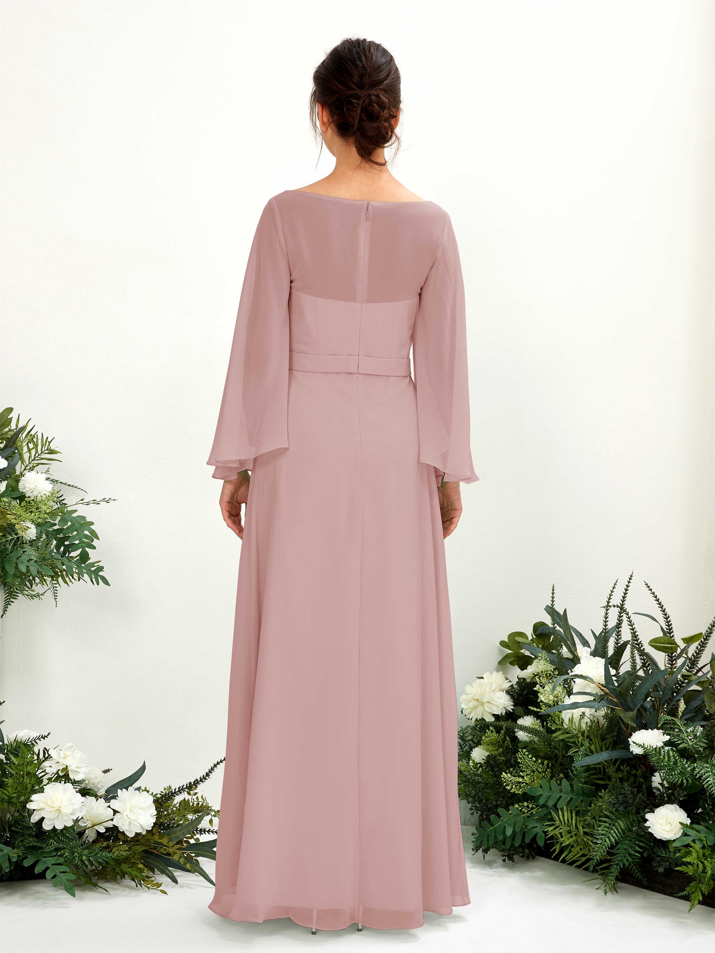 Elie Dusty Rose Long Sleeve Maxi Dress