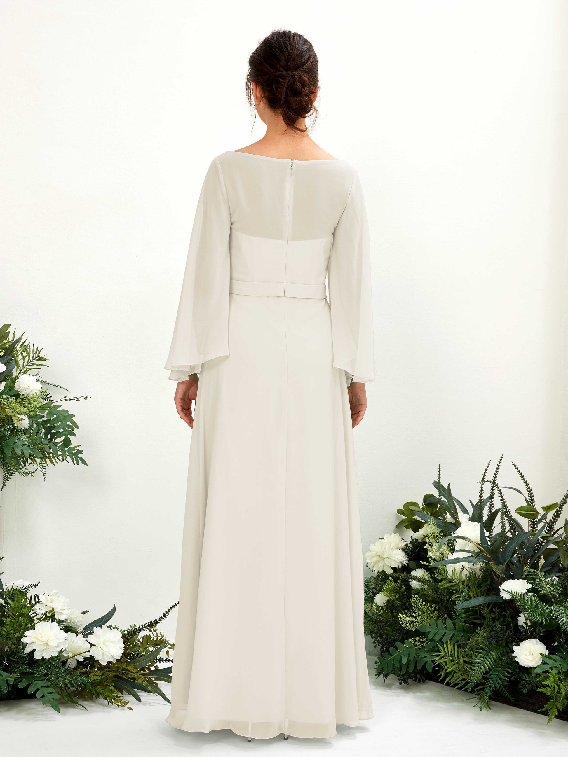 Elie Ivory Long Sleeve Maxi Dress