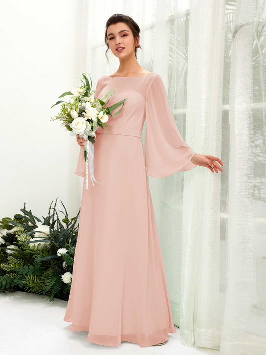 Elie Pearl Pink Long Sleeve Maxi Dress