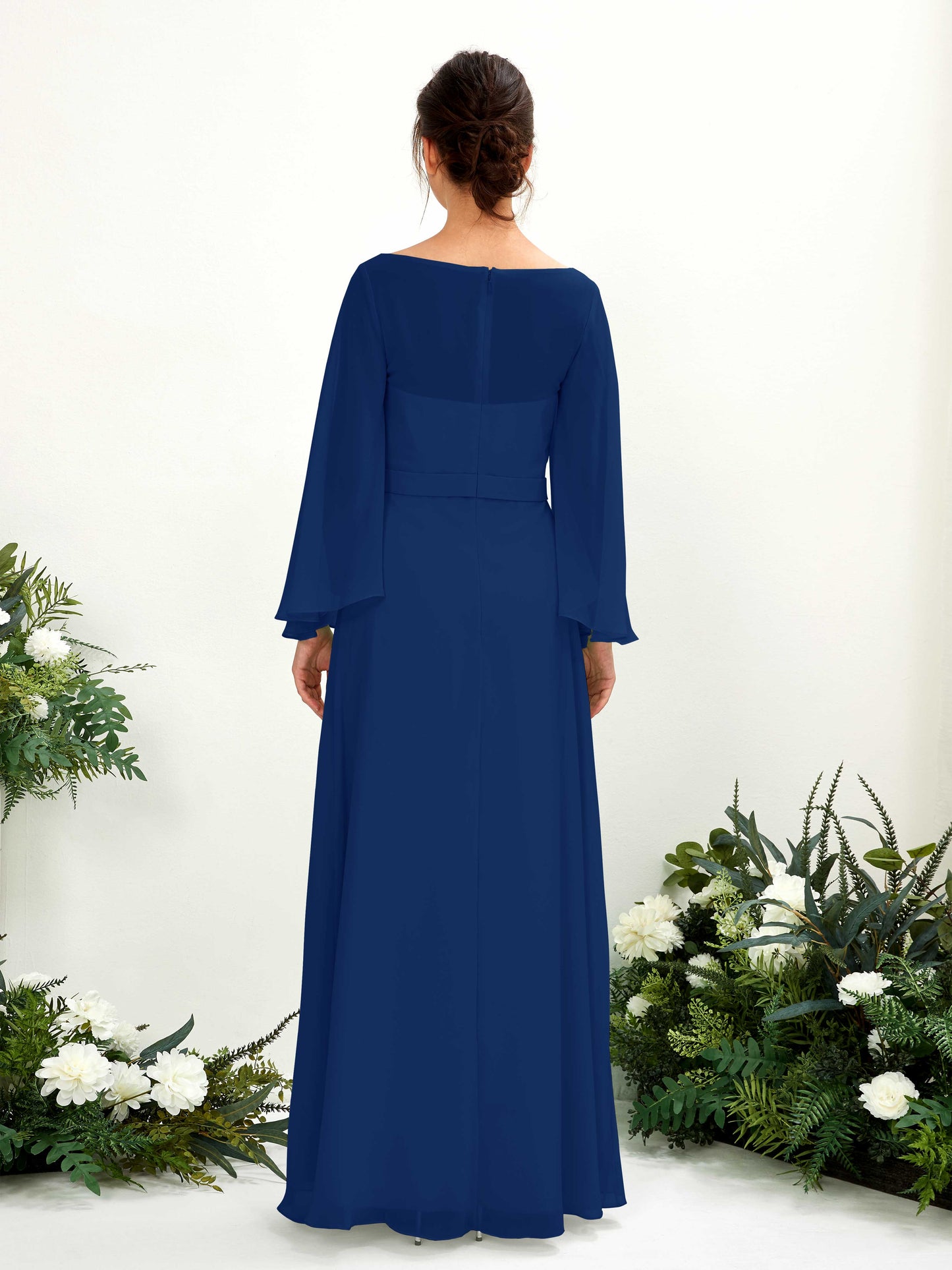 Elie Royal Blue Long Sleeve Maxi Dress