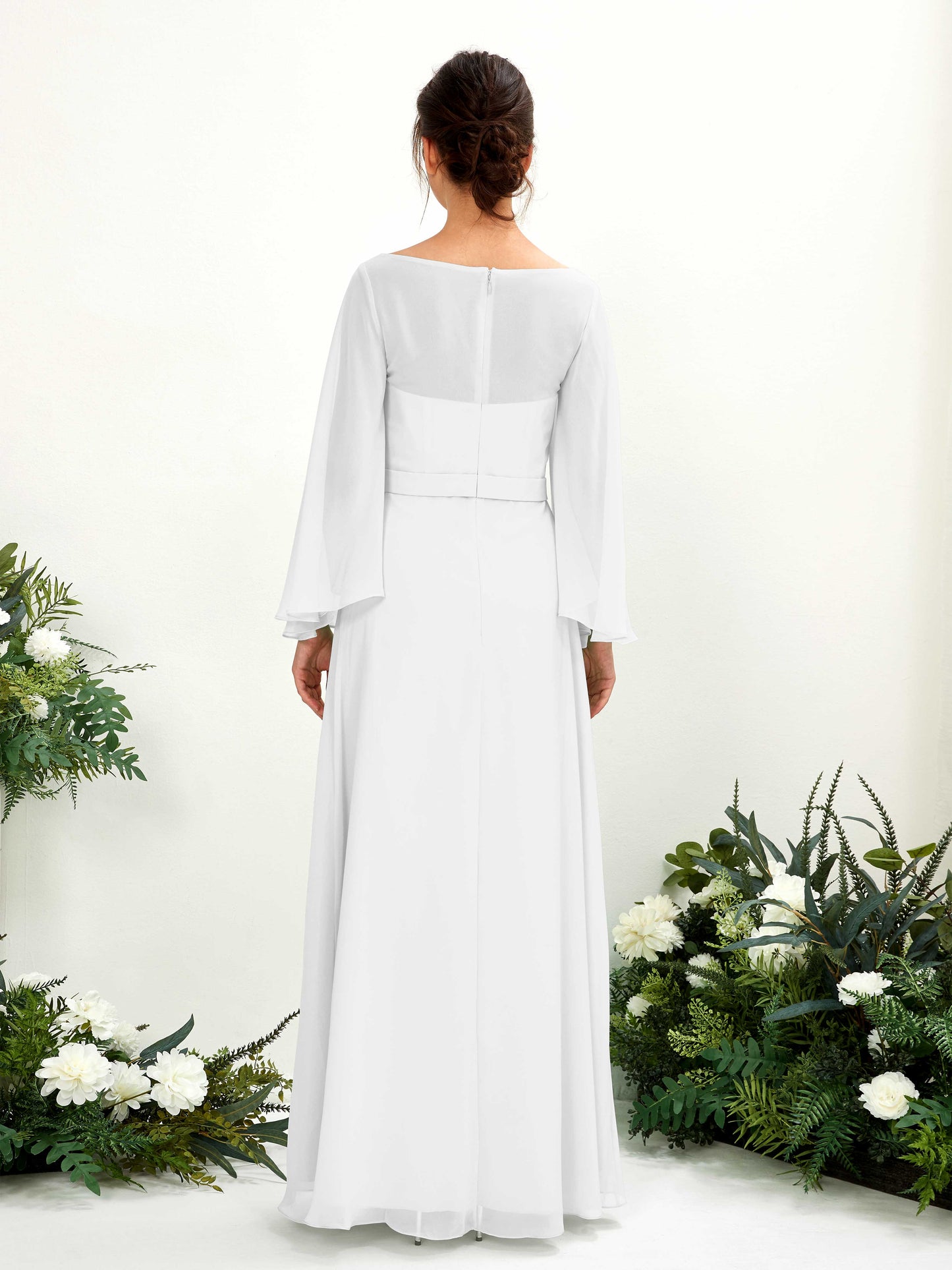 Elie White Long Sleeve Maxi Dress