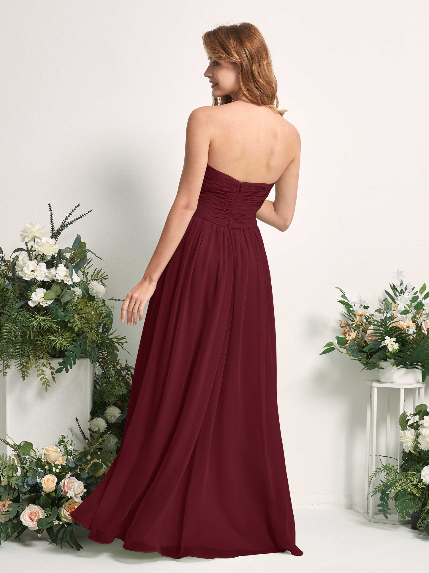 Elma Burgundy Sleeveless Maxi Dress