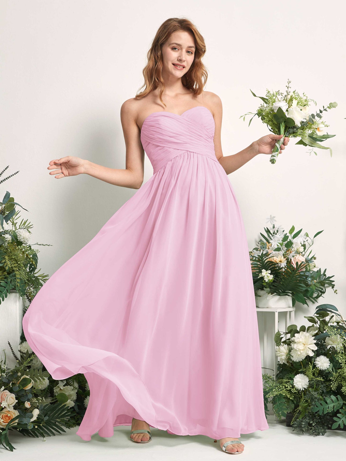 Elma Candy Pink Sleeveless Maxi Dress