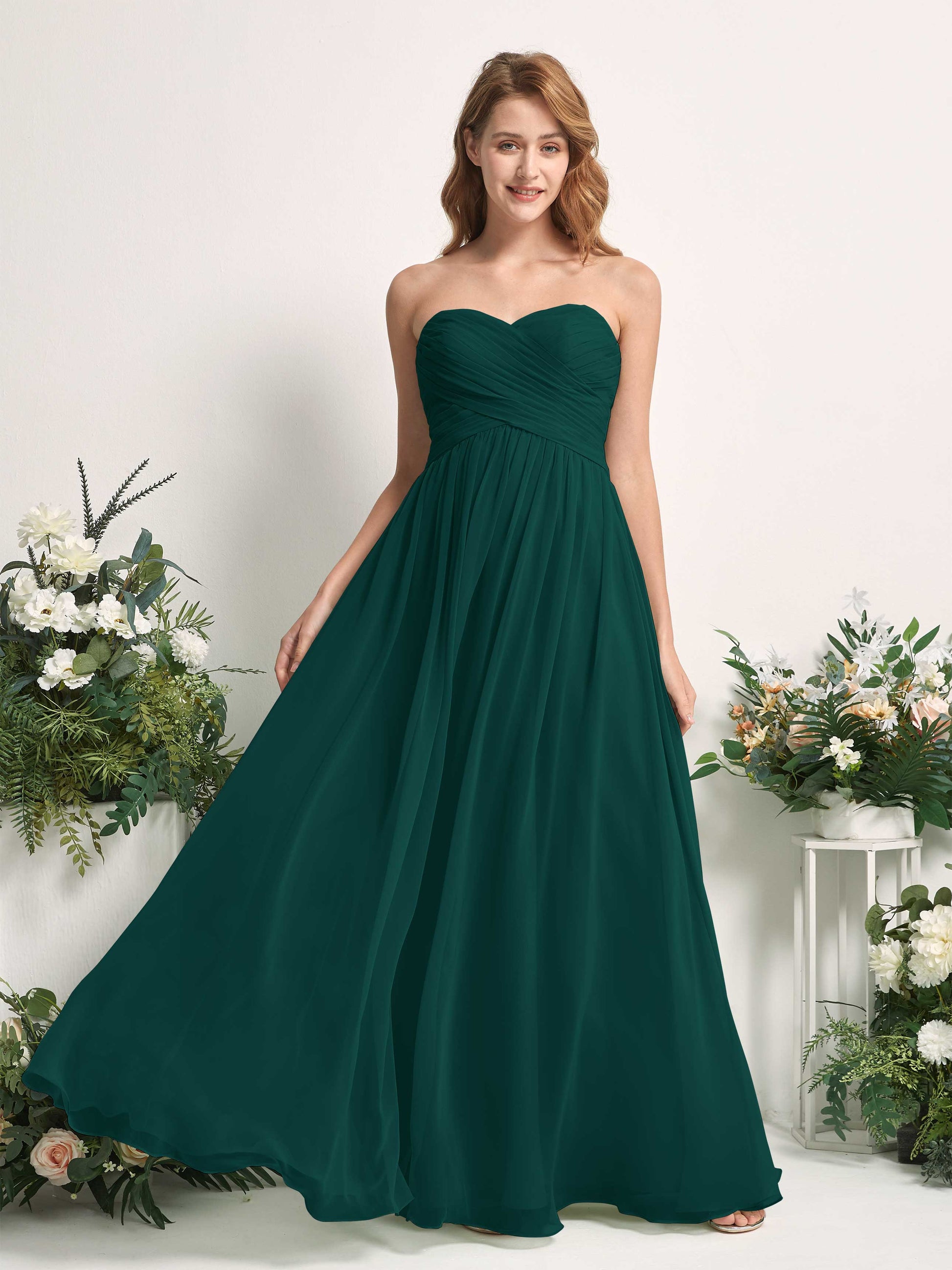 Elma Dark Emerald Sleeveless Maxi Dress