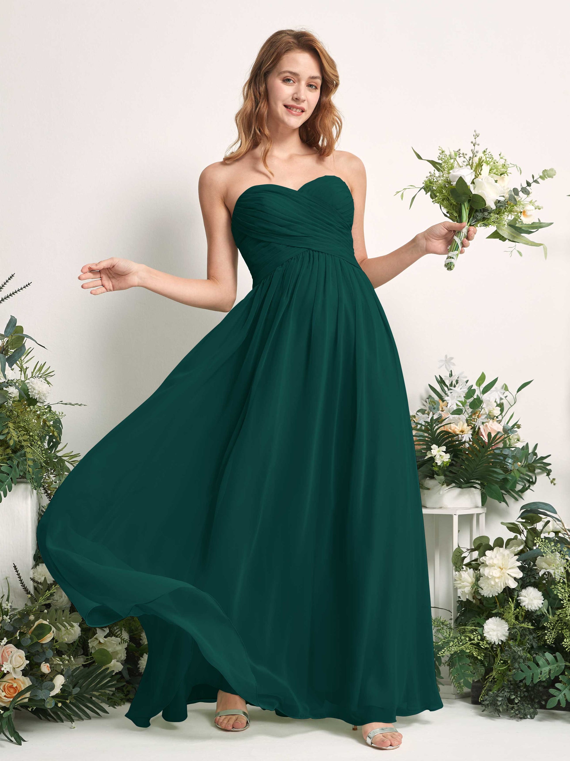 Elma Dark Emerald Sleeveless Maxi Dress