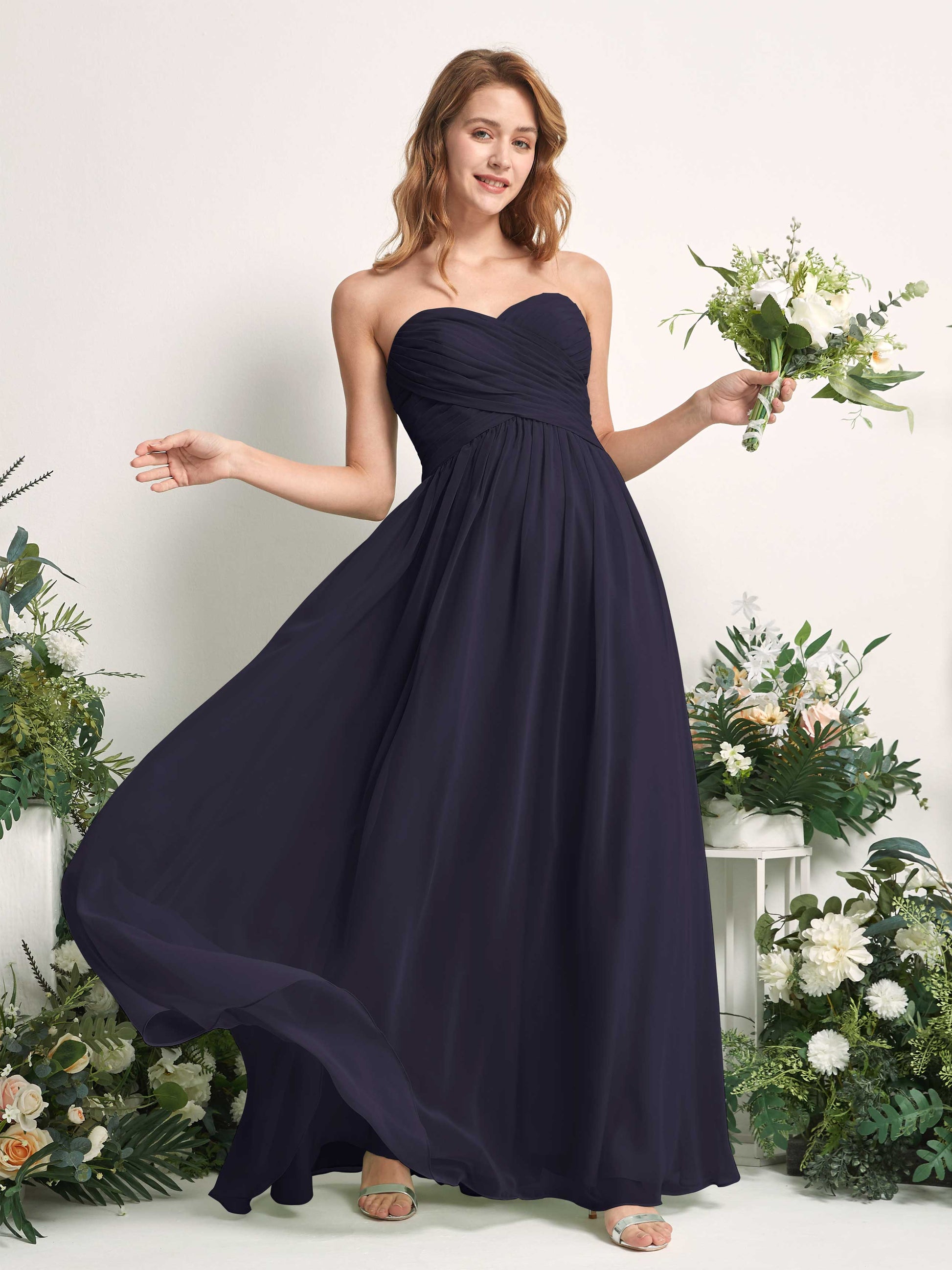 Elma Dark Navy Sleeveless Maxi Dress