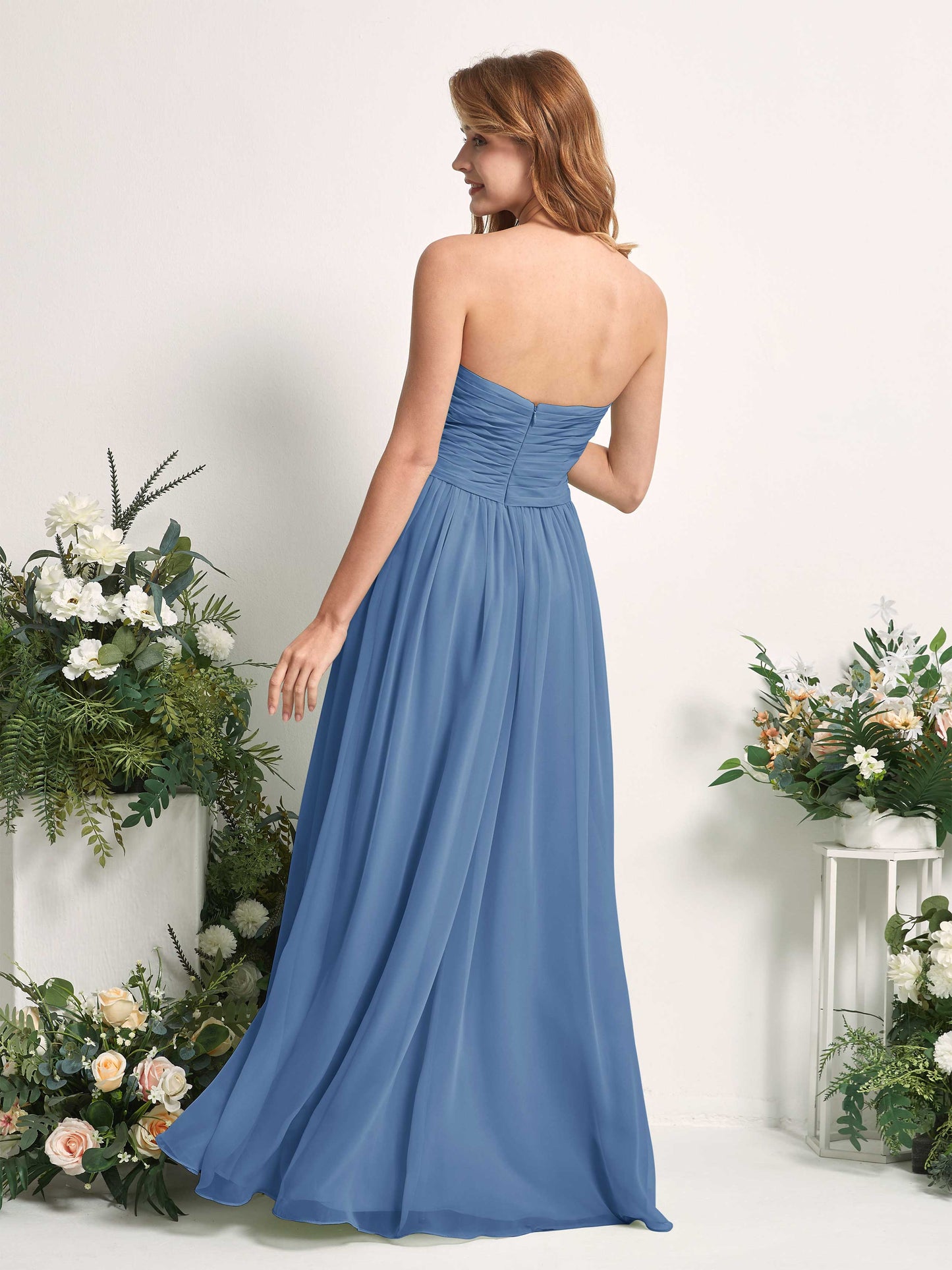 Elma Dusty Blue Sleeveless Maxi Dress