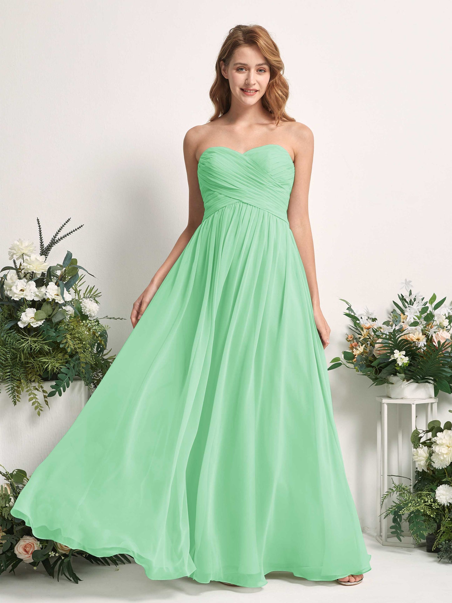 Elma Mint Green Sleeveless Maxi Dress